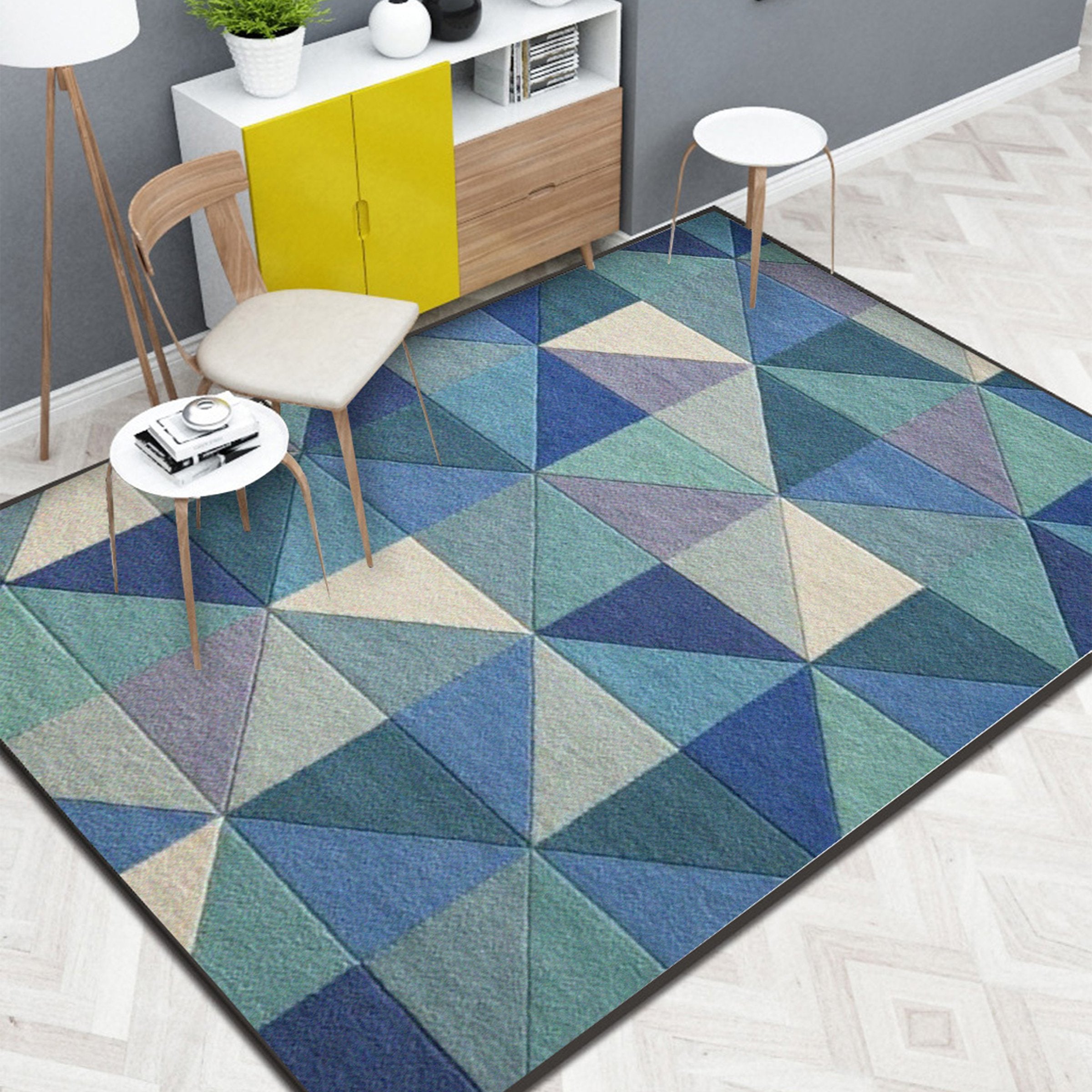 3D Dark Triangle WG176 Non Slip Rug Mat Mat AJ Creativity Home