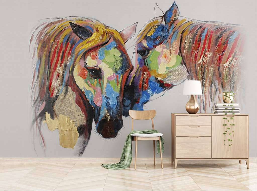 3D Abstract Horse 213 Wall Murals Wallpaper AJ Wallpaper 2