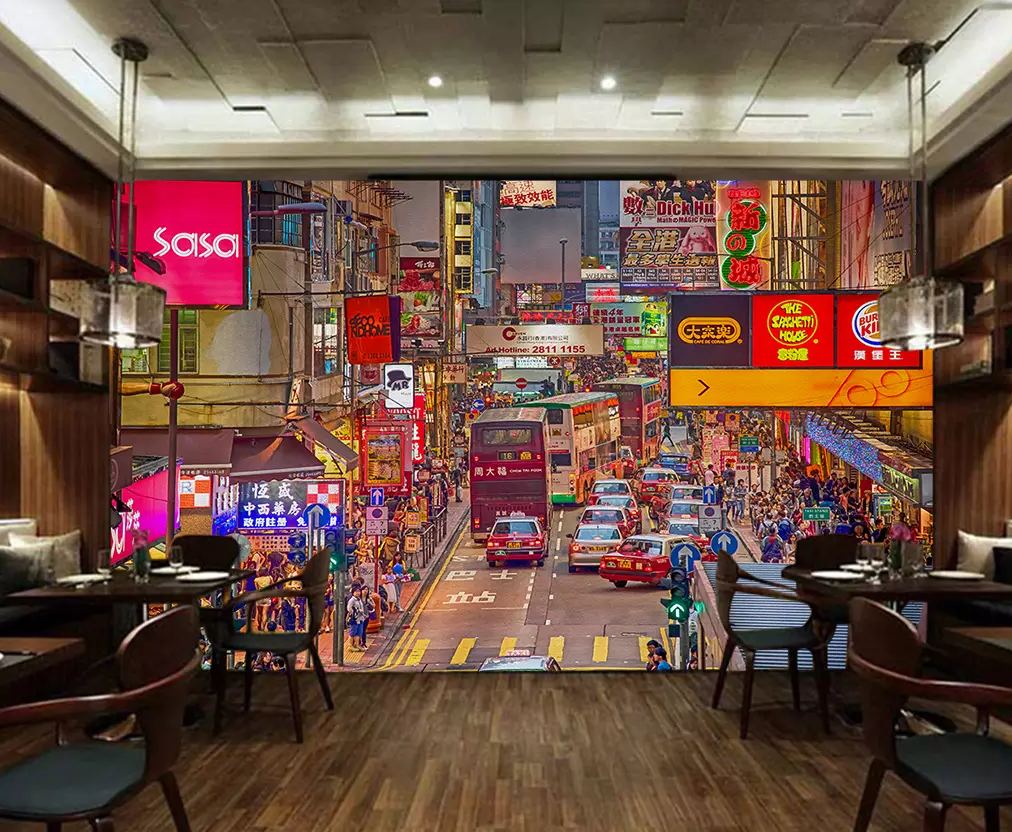 3D Hong Kong Street 167 Wallpaper AJ Wallpaper 2