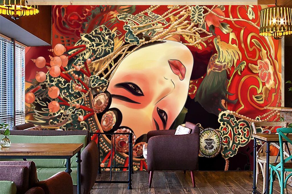 3D Peking Opera Woman 524 Wall Murals Wallpaper AJ Wallpaper 2