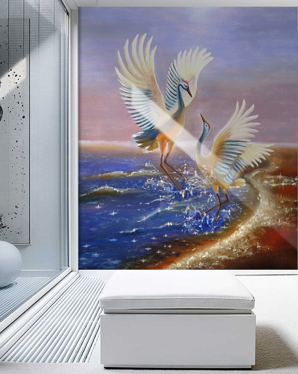 3D Sea Crane WG125 Wall Murals