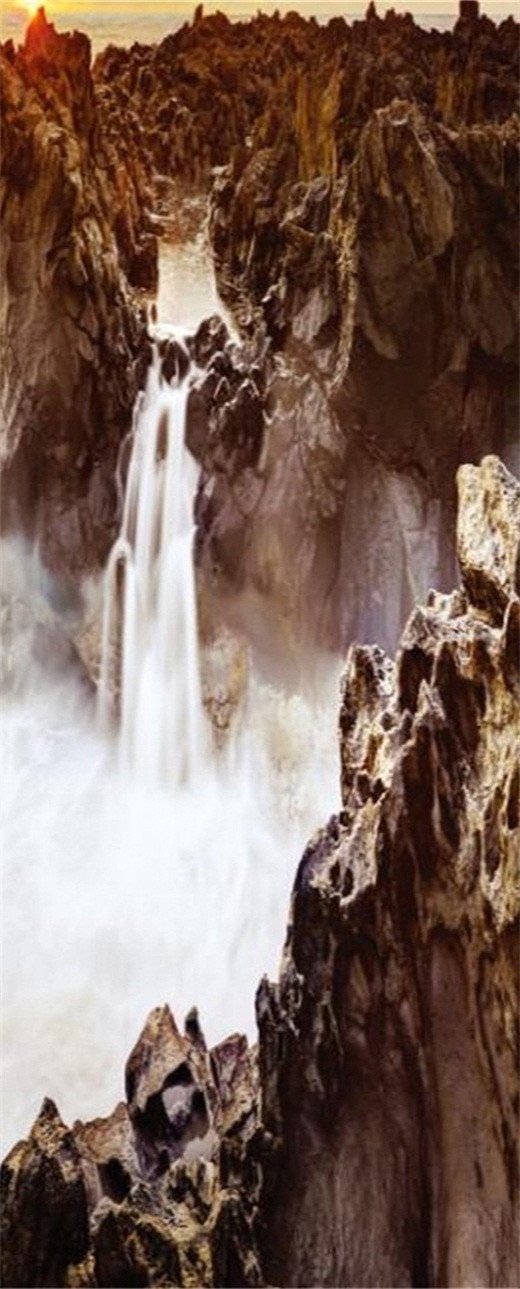 3D waterfall painting door mural Wallpaper AJ Wallpaper