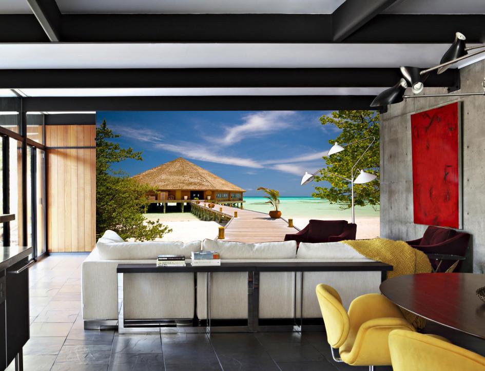 Beach Wooden Bungalow Wallpaper AJ Wallpaper