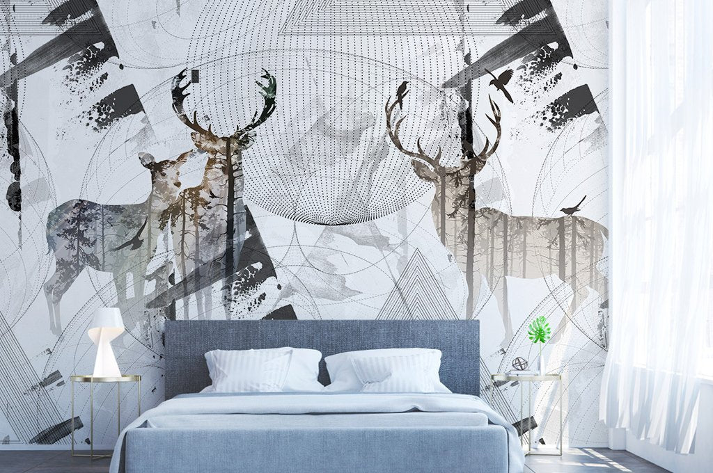 3D Elk 173 Wall Murals Wallpaper AJ Wallpaper 2