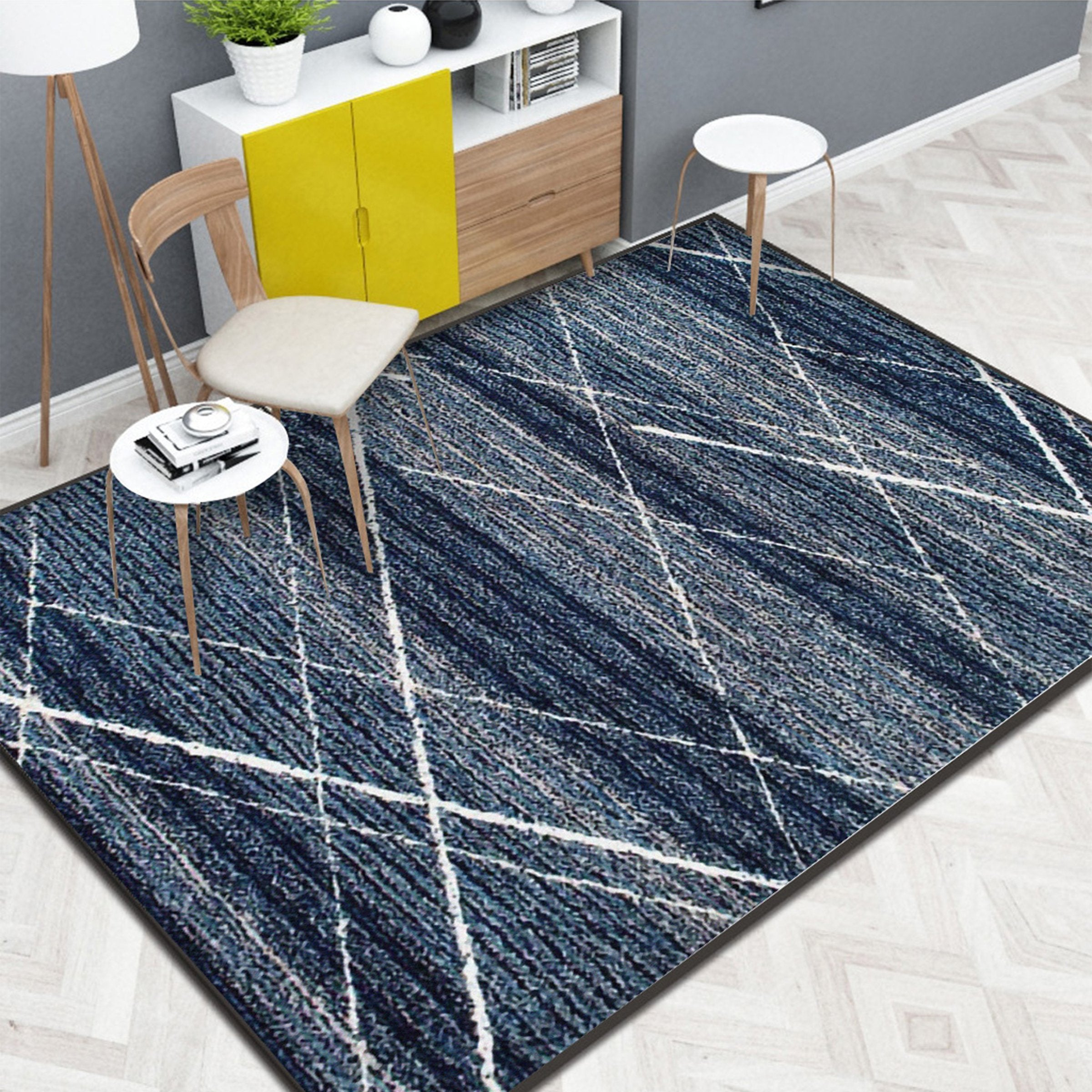 3D Black And White Stripes WG125 Non Slip Rug Mat Mat AJ Creativity Home