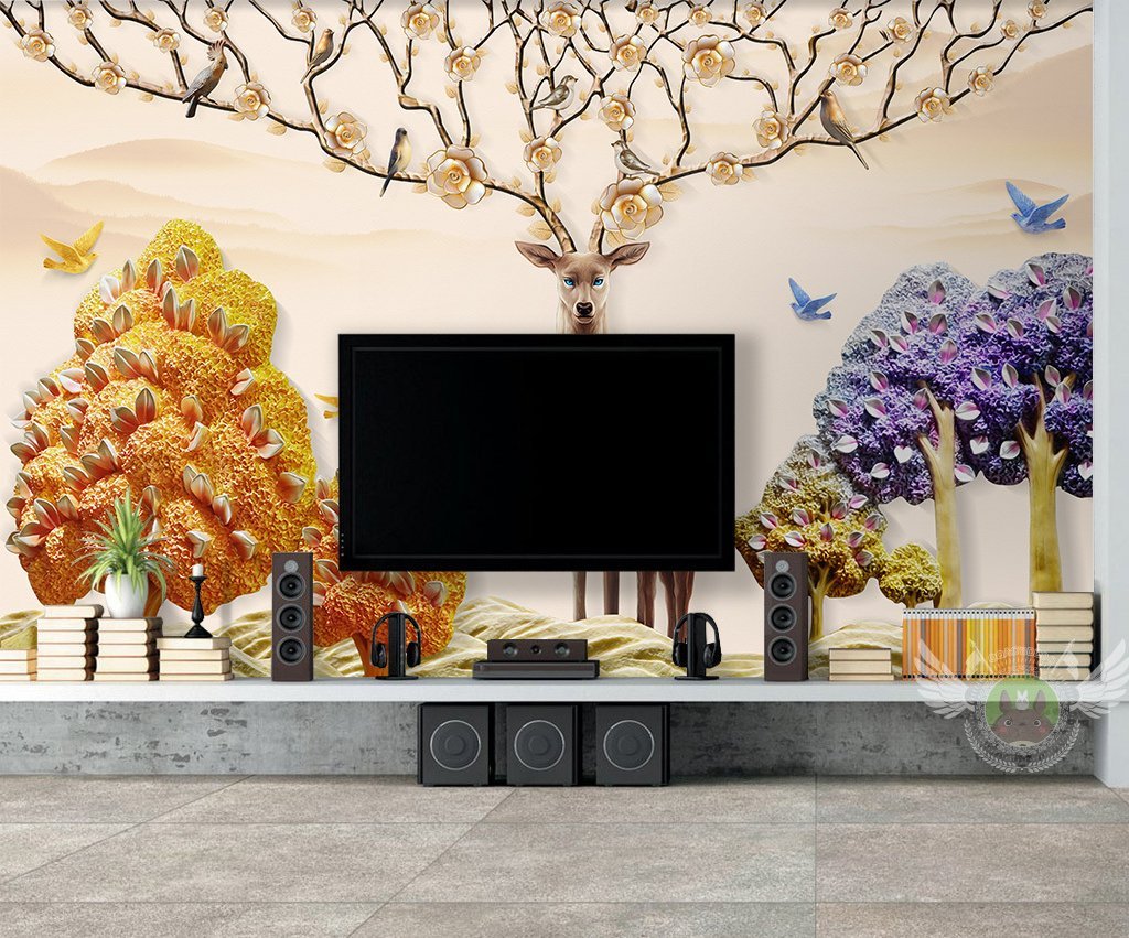 3D Elk 469 Wall Murals Wallpaper AJ Wallpaper 2