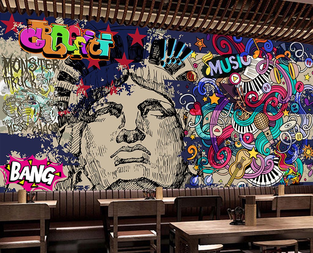 3D Microphone Guitar WG377 Wall Murals