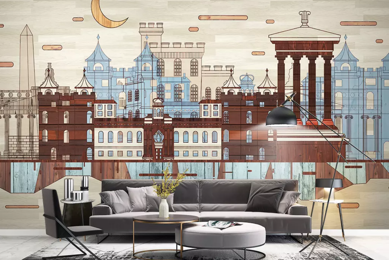 3D Graffiti City Moon 313 Wallpaper AJ Wallpaper 2