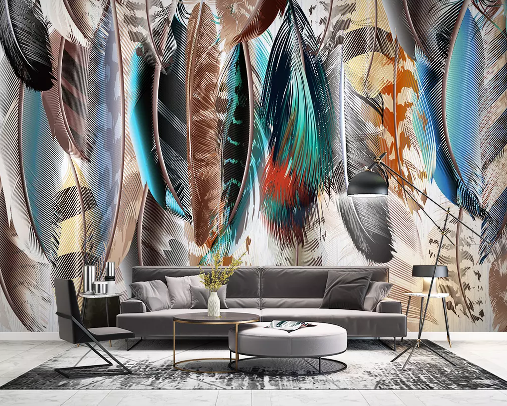 3D Beautiful Feather 304 Wallpaper AJ Wallpaper 2