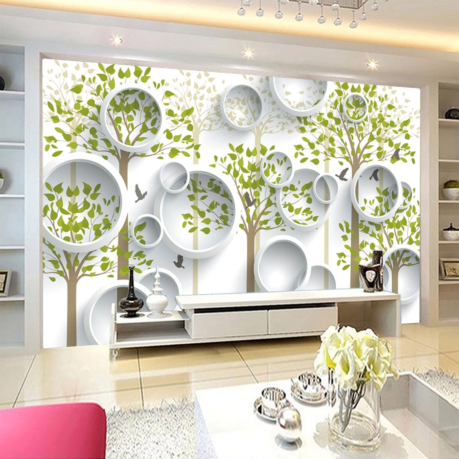 3D Spring Tree Pattern 988 Wallpaper AJ Wallpaper 2