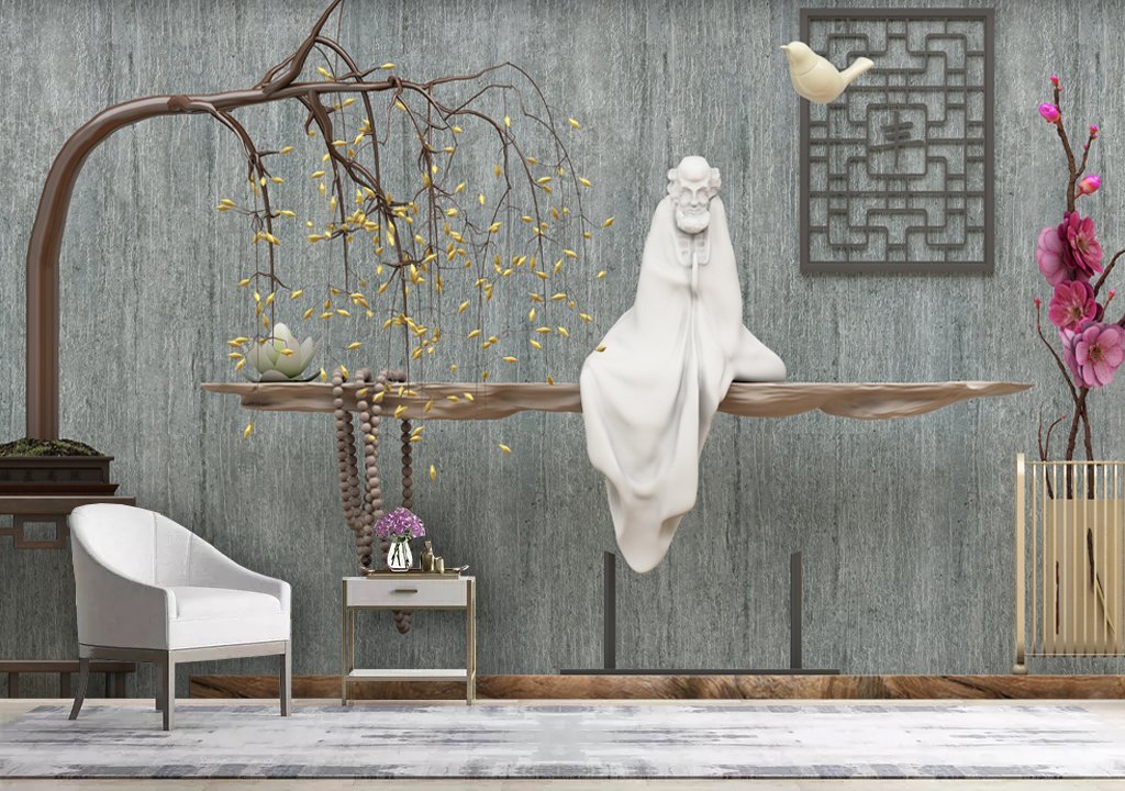 3D Buddha Statue 684 Wall Murals Wallpaper AJ Wallpaper 2