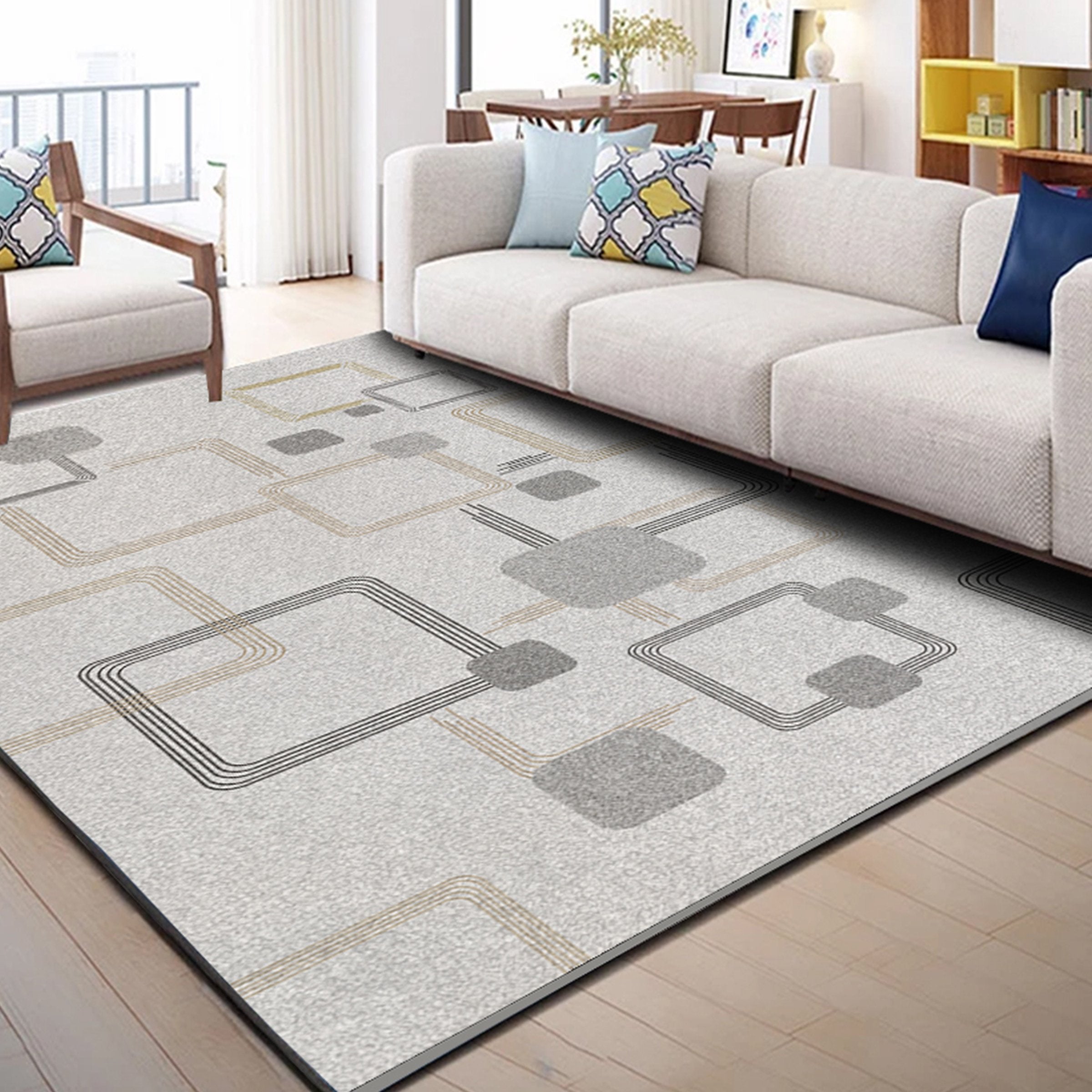 3D Color Geometry WG213 Non Slip Rug Mat Mat AJ Creativity Home