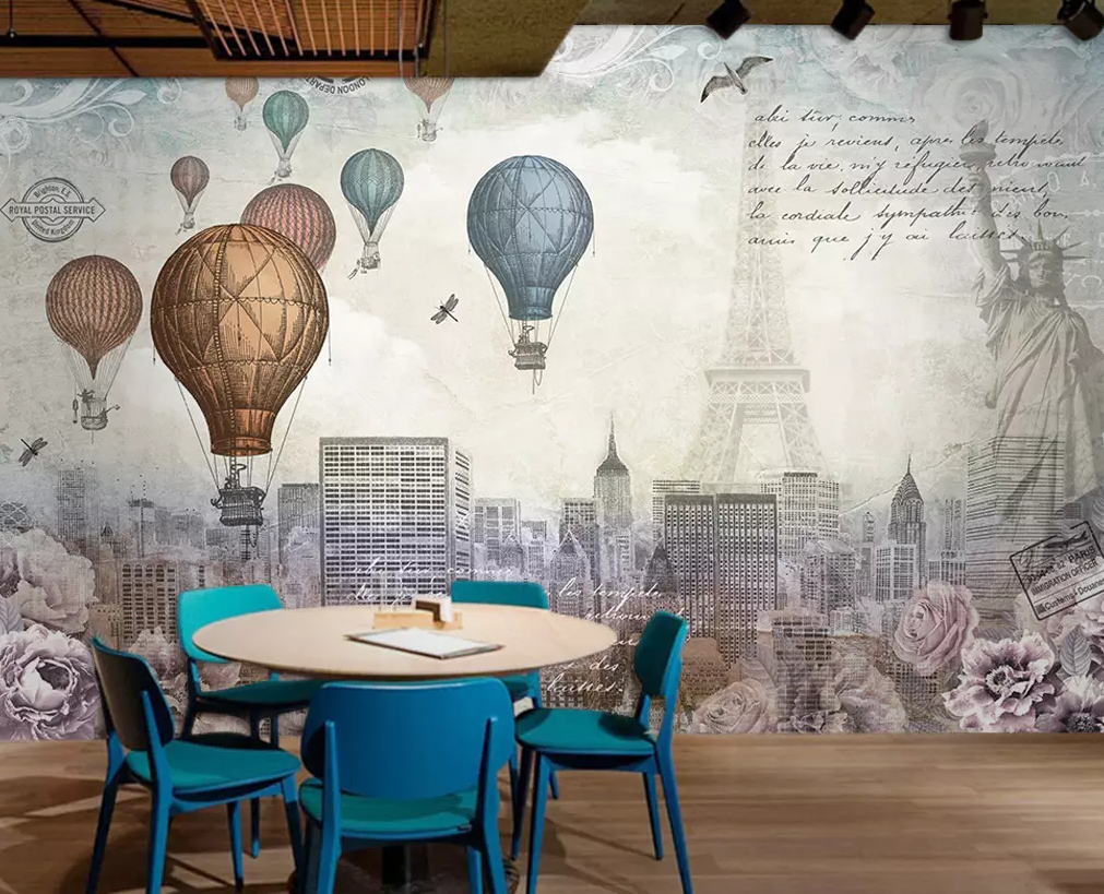 3D Hot Air Balloon Postcard 161 Wallpaper AJ Wallpaper 2