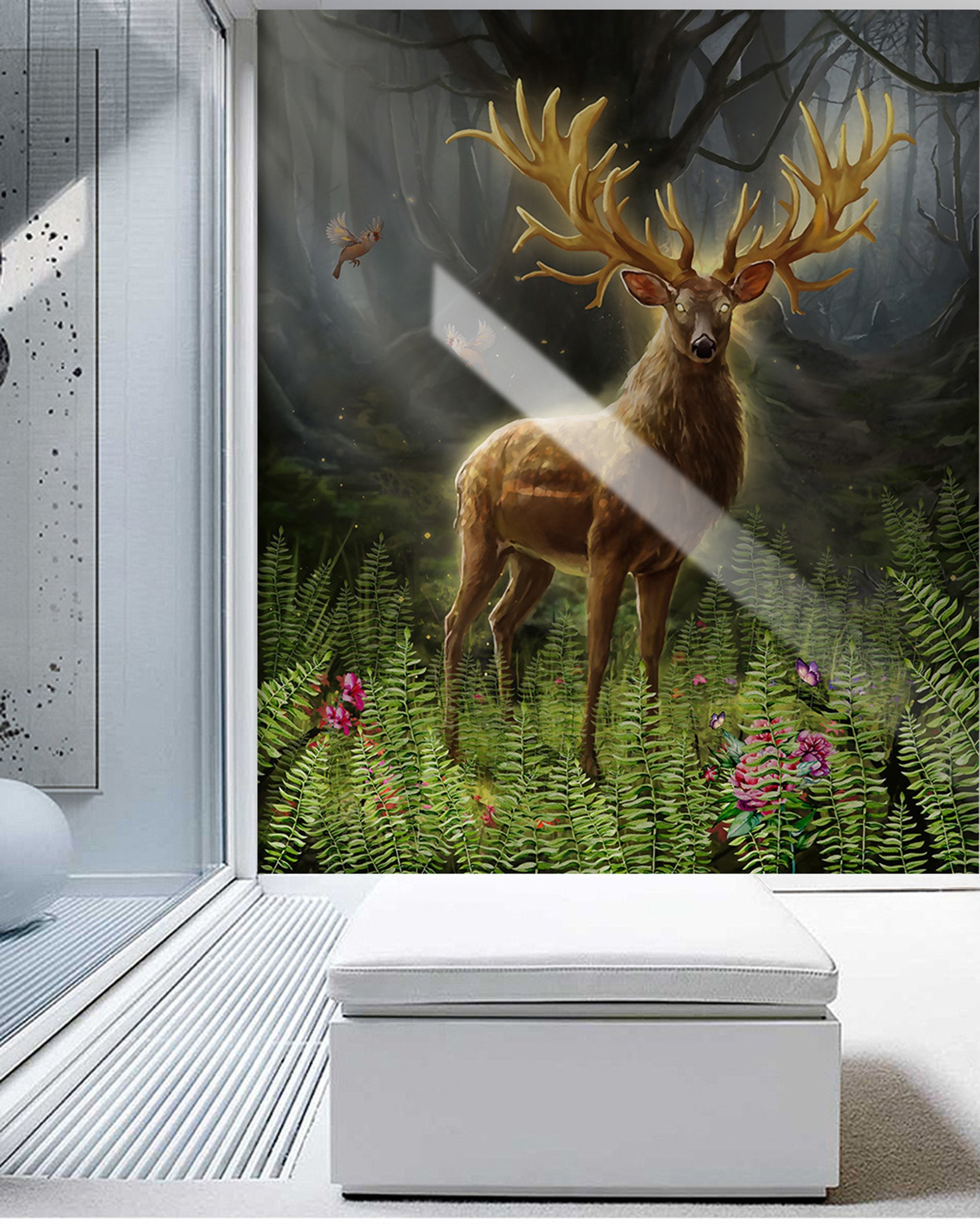 3D Golden Elk 201 Wall Murals Wallpaper AJ Wallpaper 2