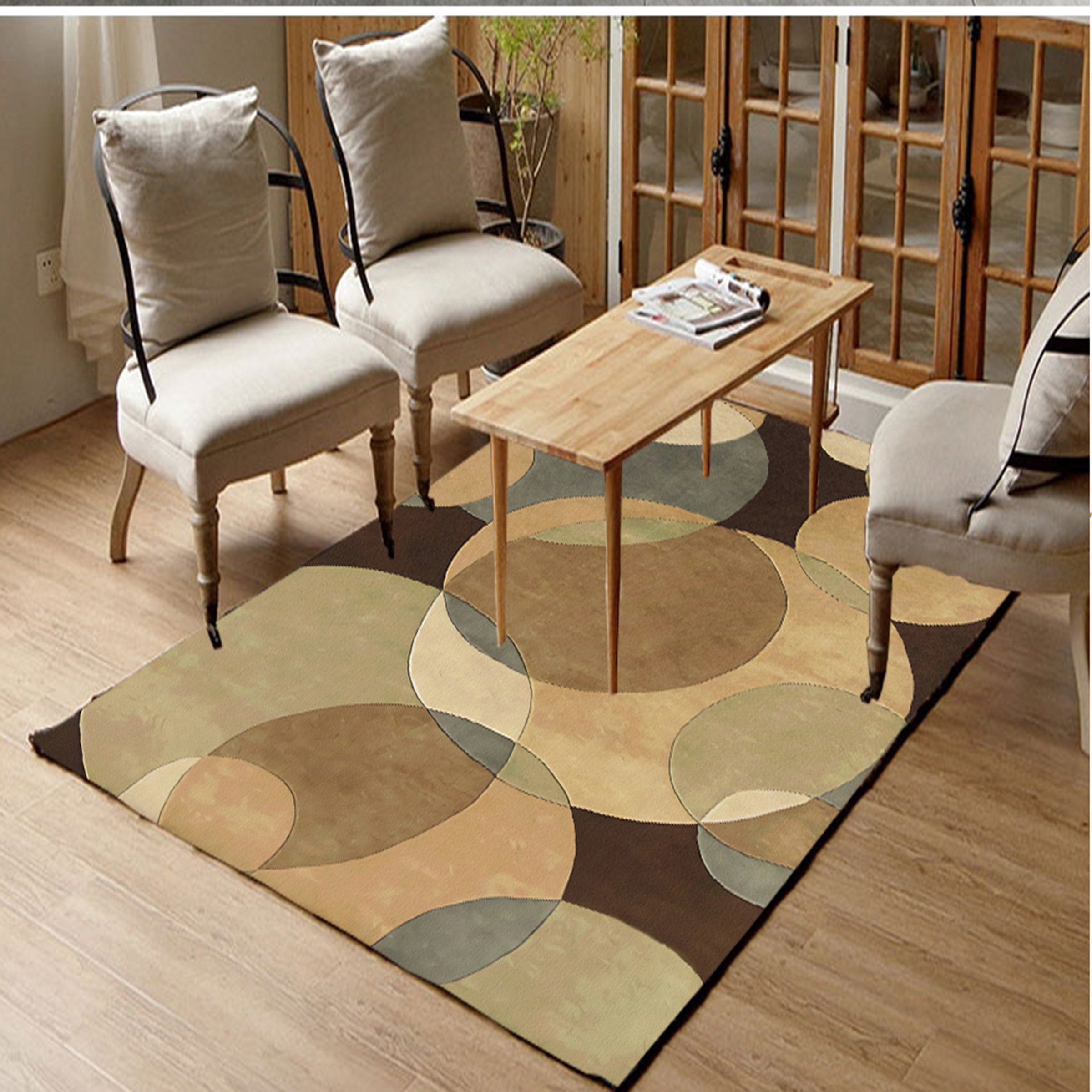 3D Modern Round WG052 Non Slip Rug Mat Mat AJ Creativity Home