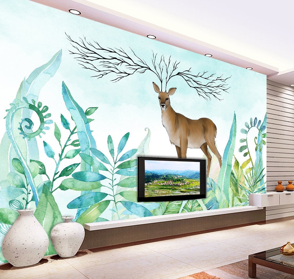3D Deer 135 Wall Murals Wallpaper AJ Wallpaper 2