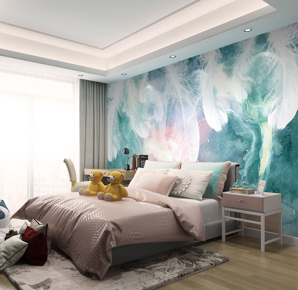 3D Feather 112 Wall Murals Wallpaper AJ Wallpaper 2