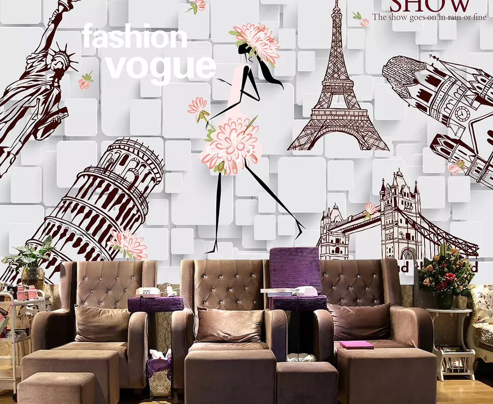 3D Graffiti Tower Woman 287 Wallpaper AJ Wallpaper 2