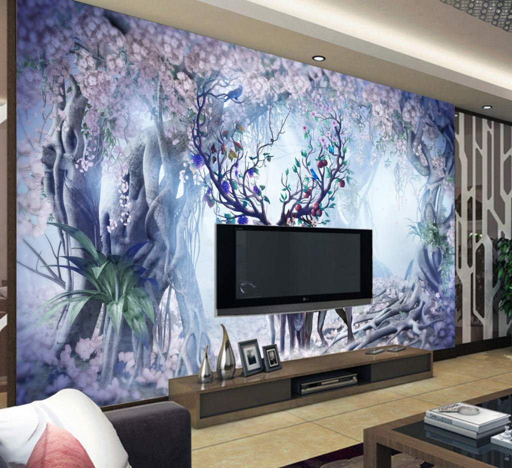 3D Flower Forest WG371 Wall Murals