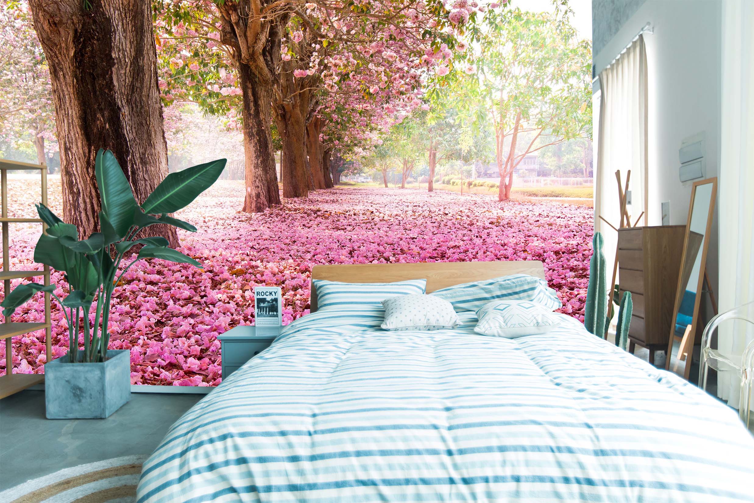 3D Pink Cherry Tree 049 Wall Murals