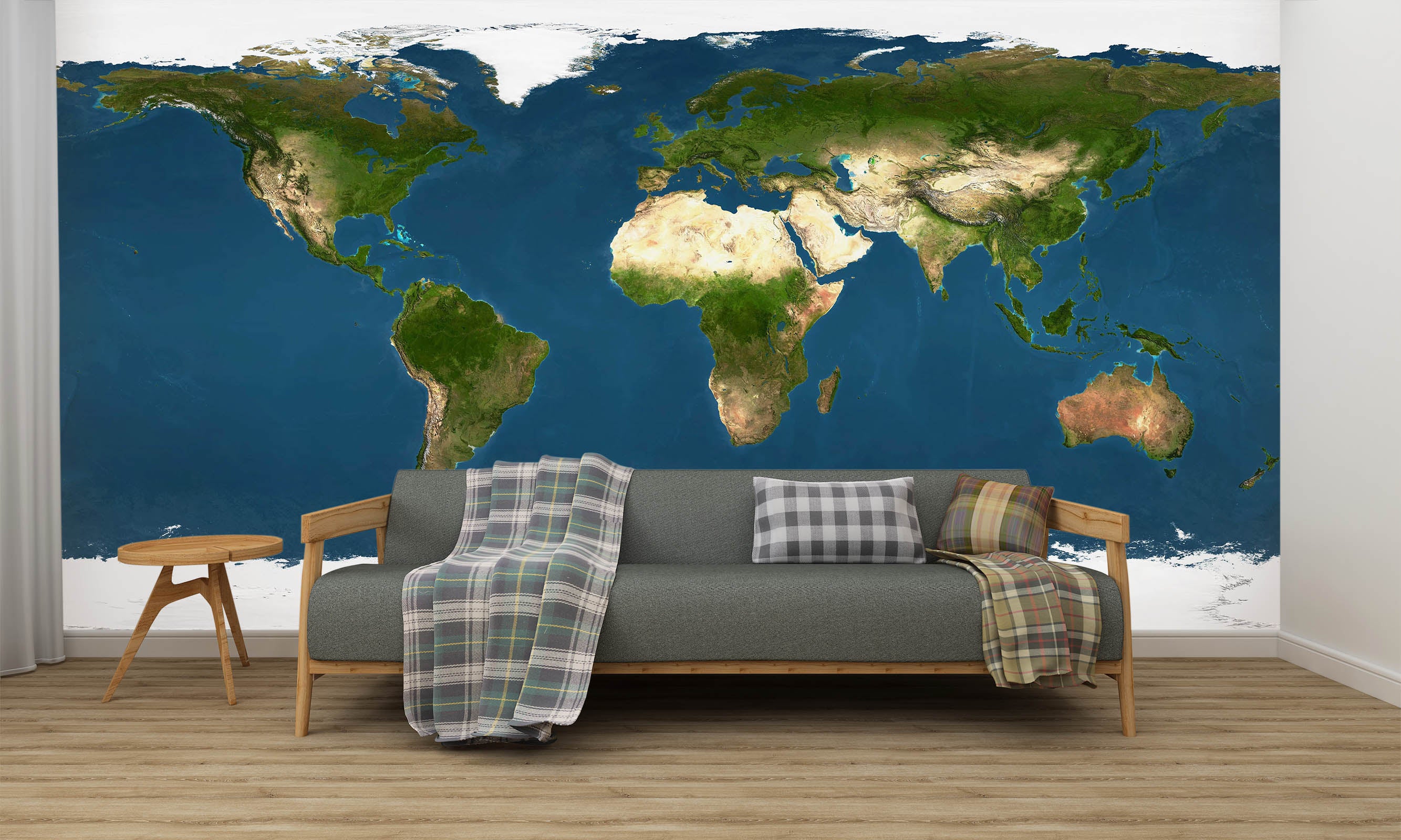 3D Island Forest 2159 World Map Wall Murals