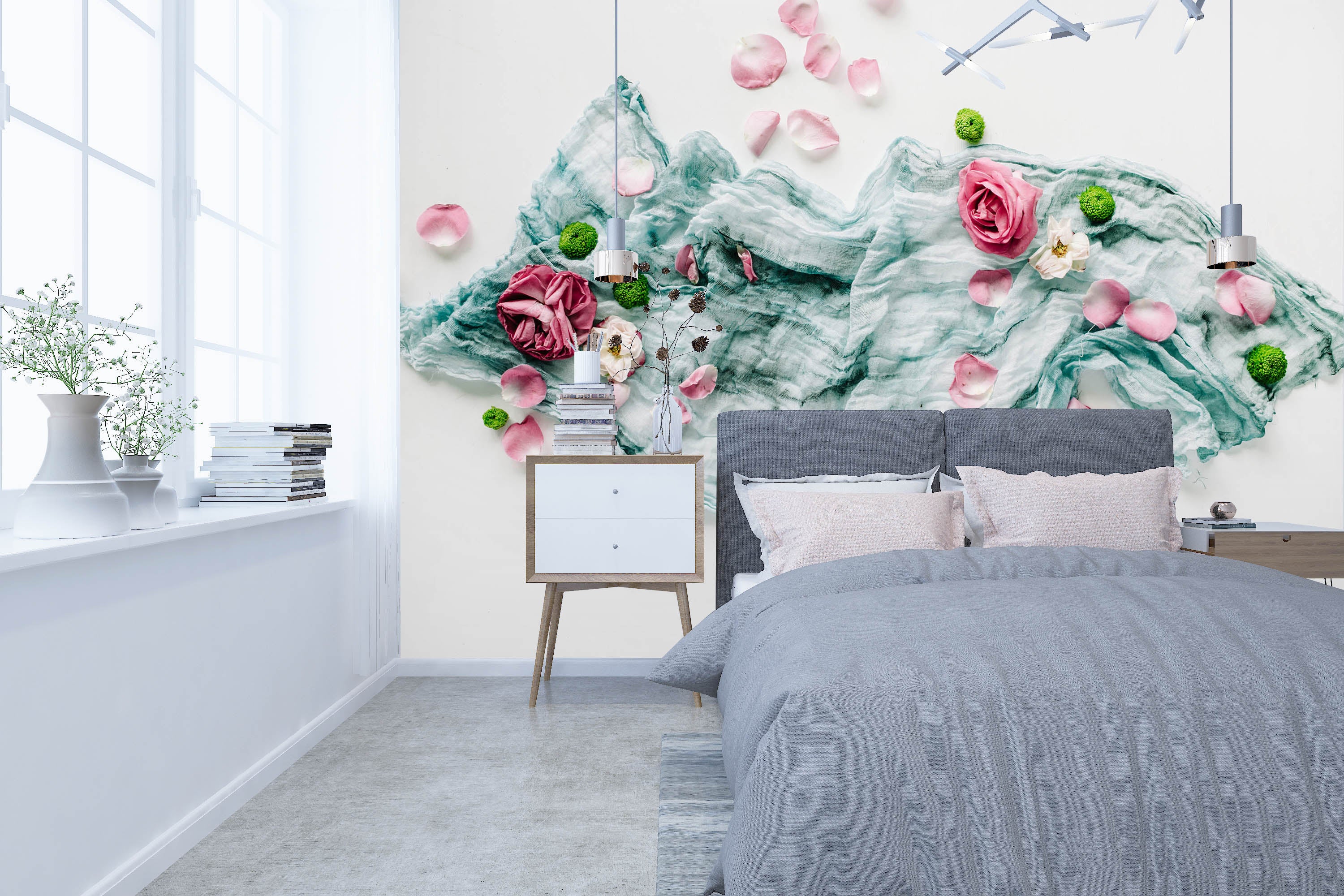 3D Petal Silk 1615 Wall Murals