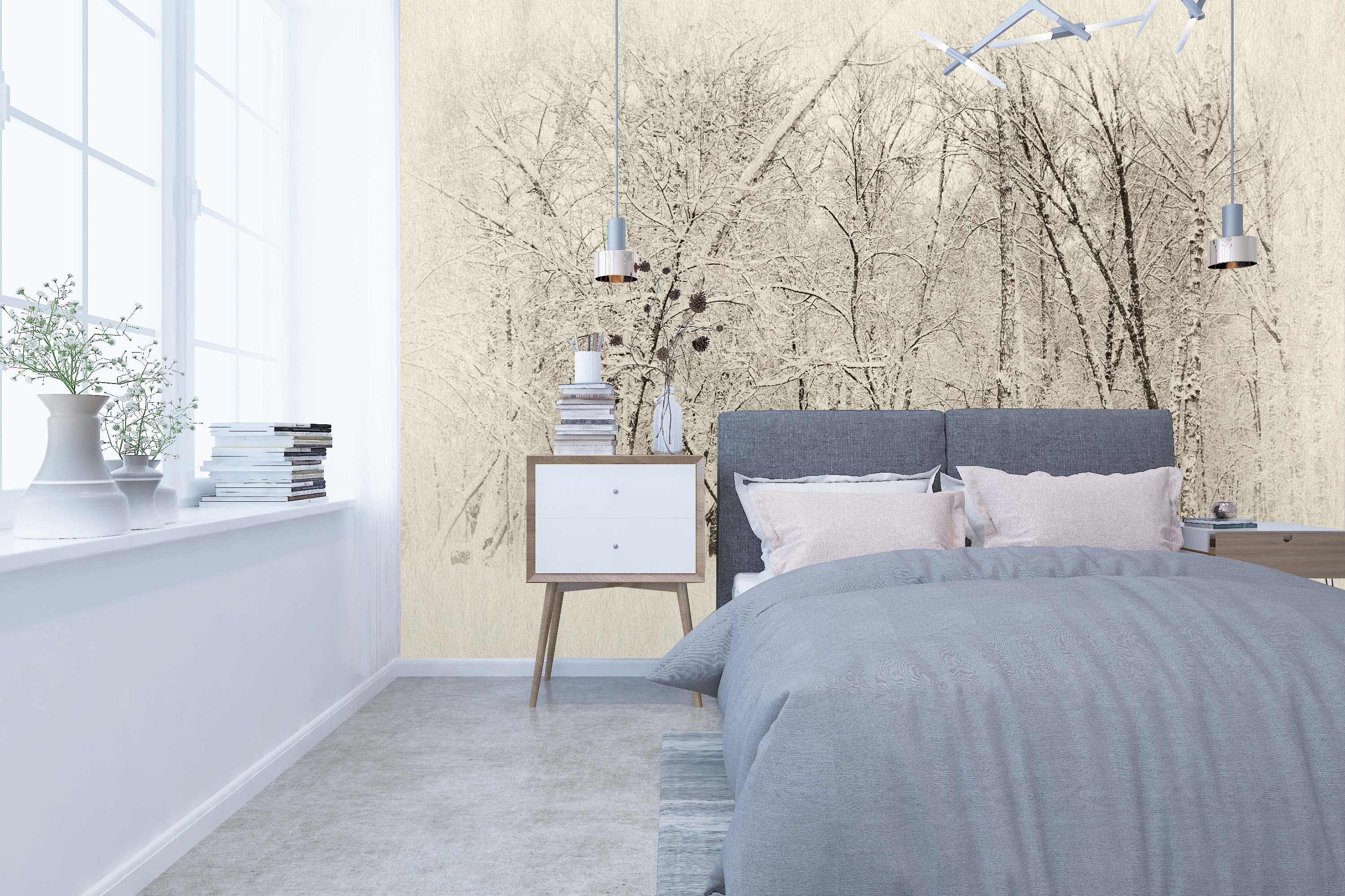 3D Snowy Landscape 123 Wall Murals Wallpaper AJ Wallpaper 2