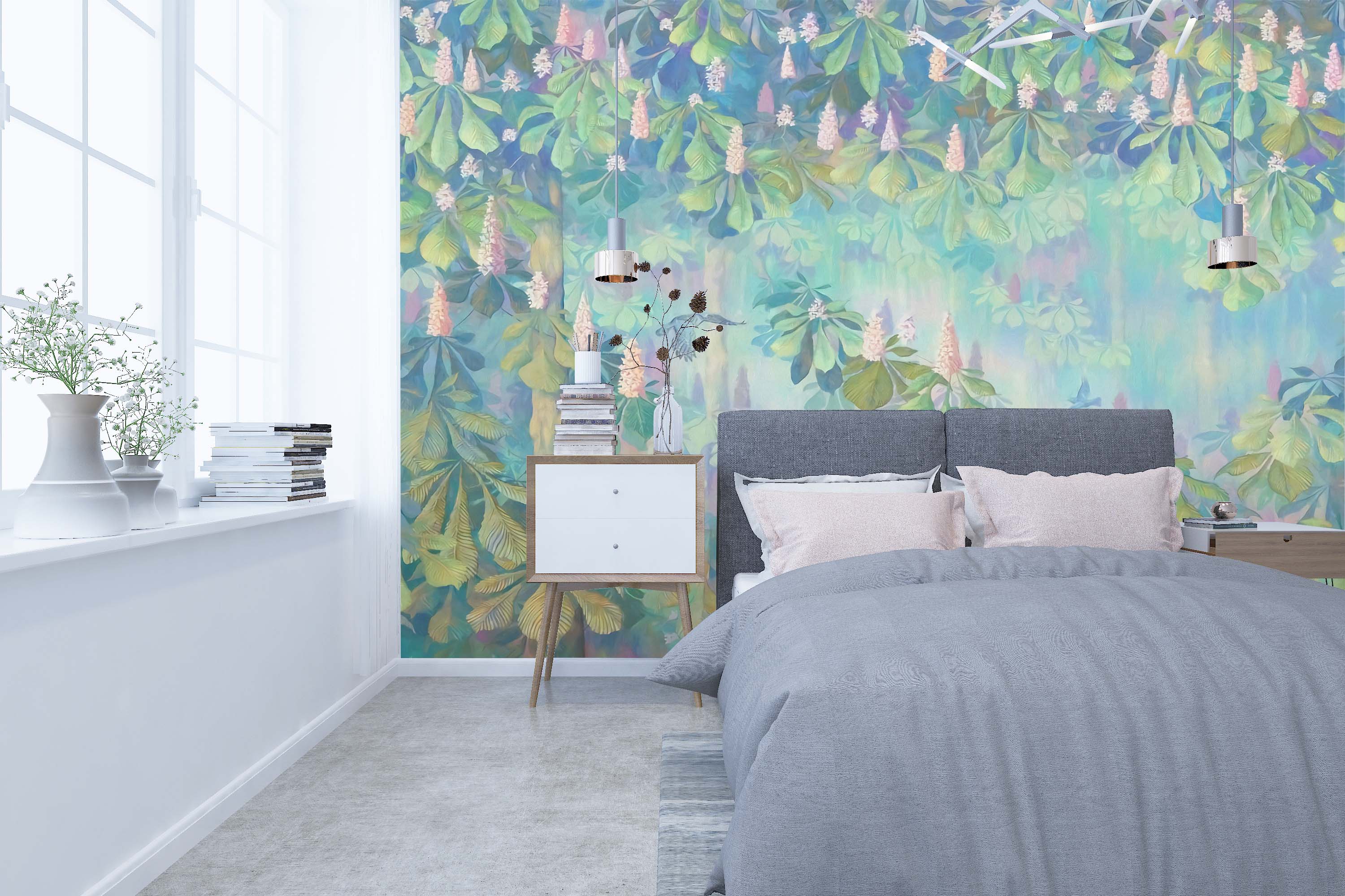 3D Forest Violet 102 Wall Murals Wallpaper AJ Wallpaper 2