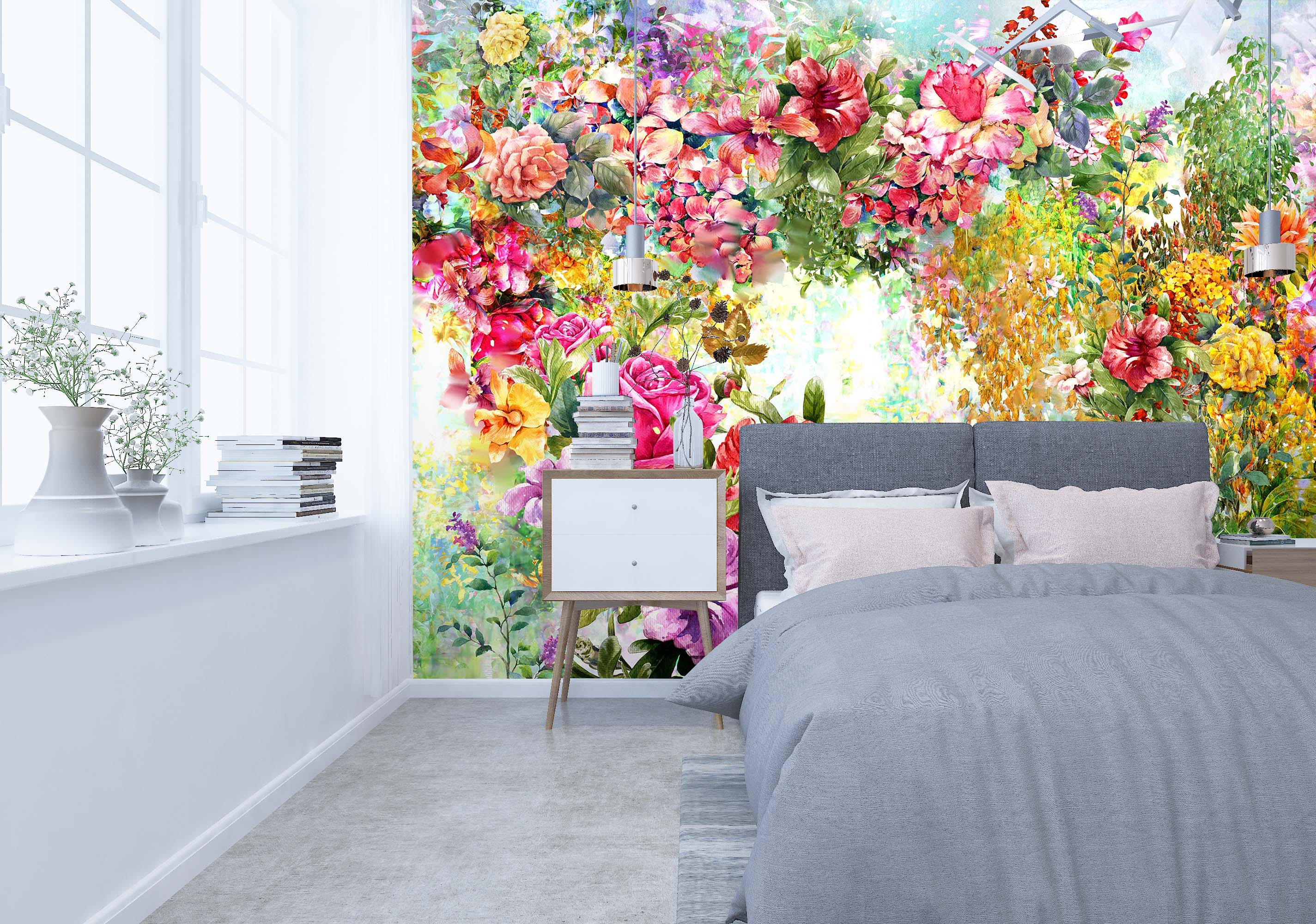 3D Garden Rose 135 Wall Murals Wallpaper AJ Wallpaper 2