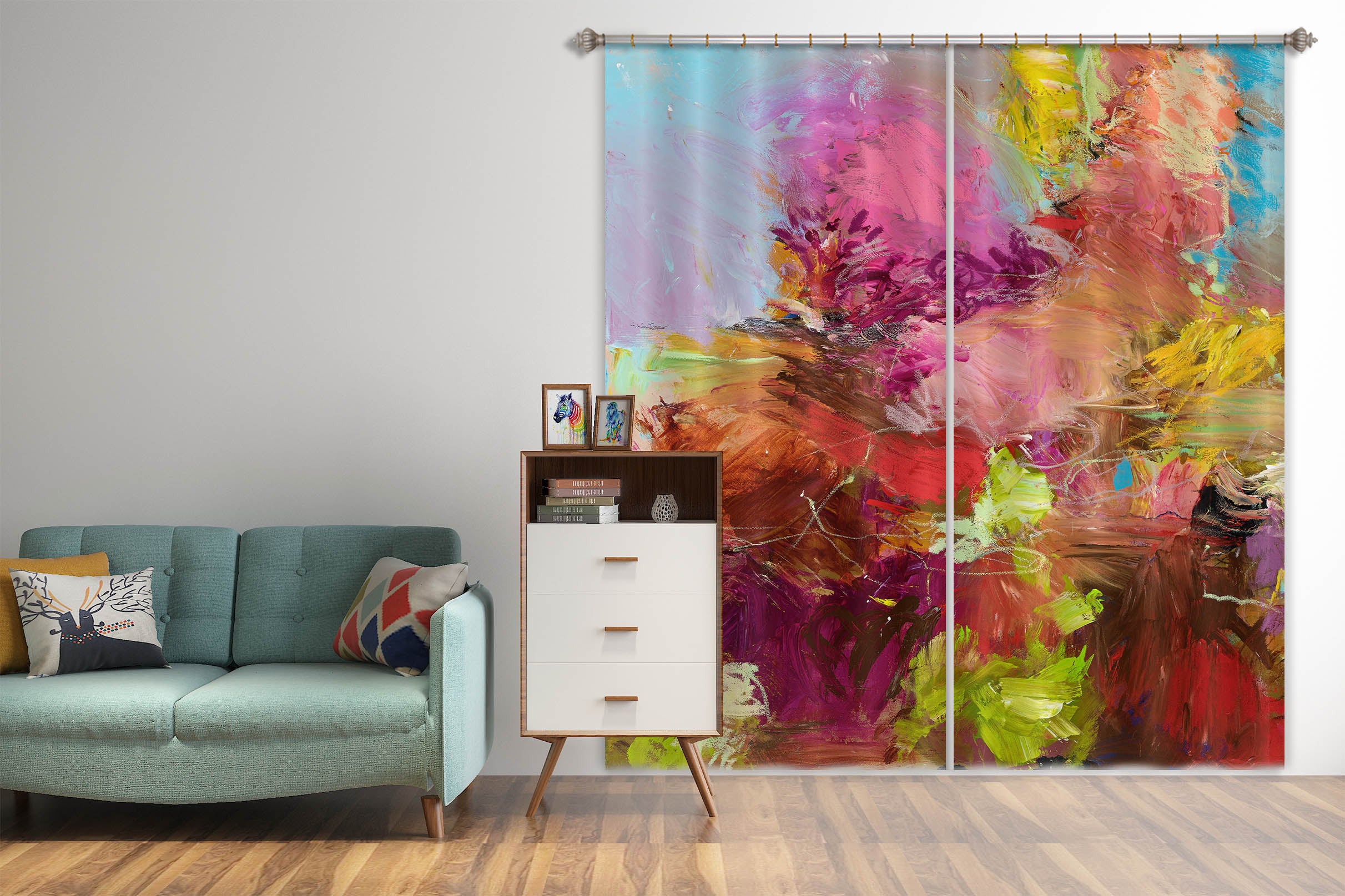 3D Color Graffiti 116 Allan P. Friedlander Curtain Curtains Drapes