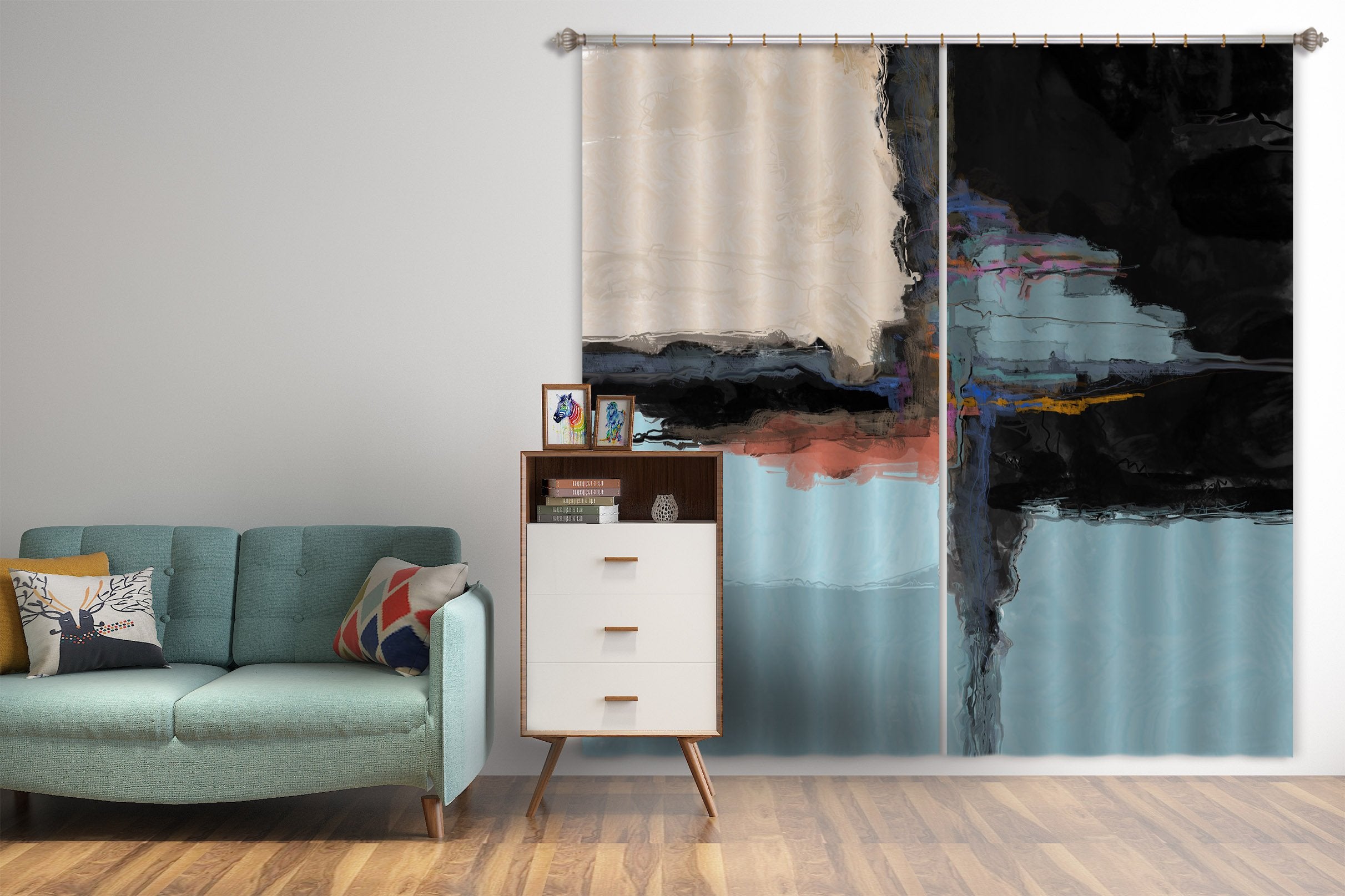 3D Abstract Frame 037 Michael Tienhaara Curtain Curtains Drapes Wallpaper AJ Wallpaper