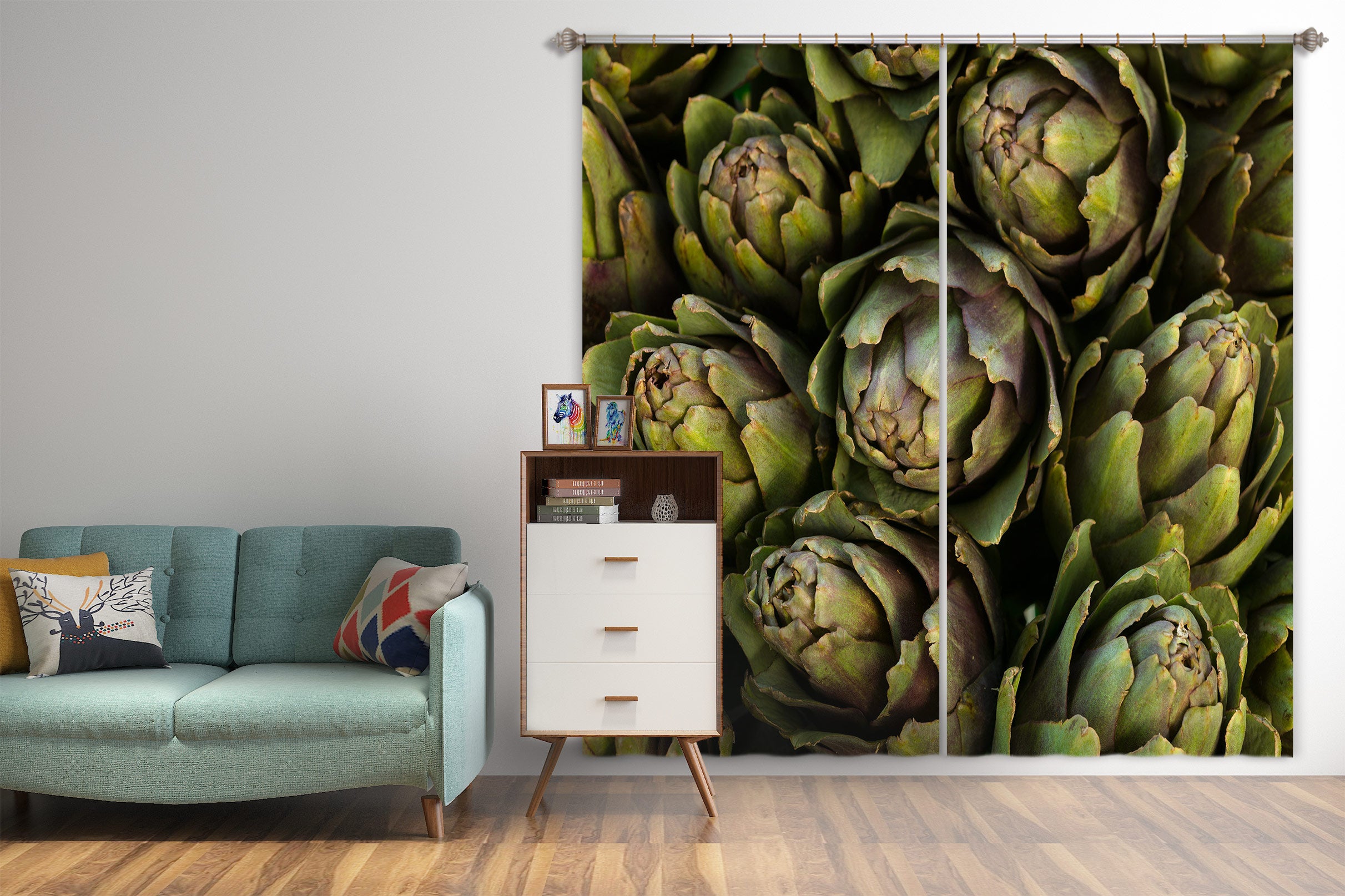 3D Green Plants 6556 Assaf Frank Curtain Curtains Drapes