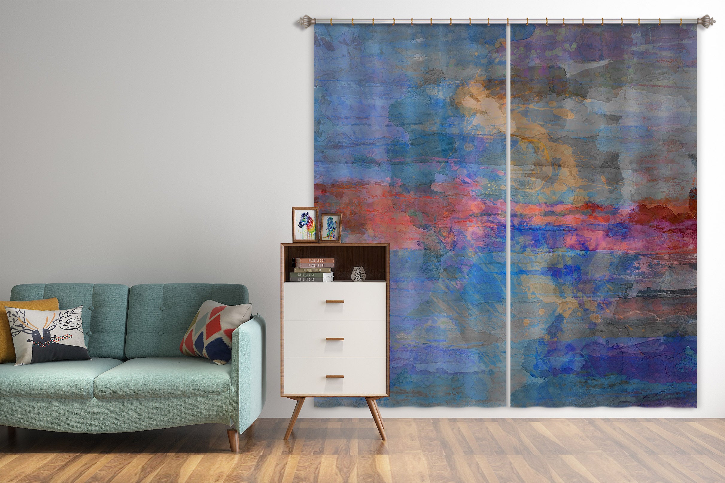 3D Color Sky 230 Michael Tienhaara Curtain Curtains Drapes