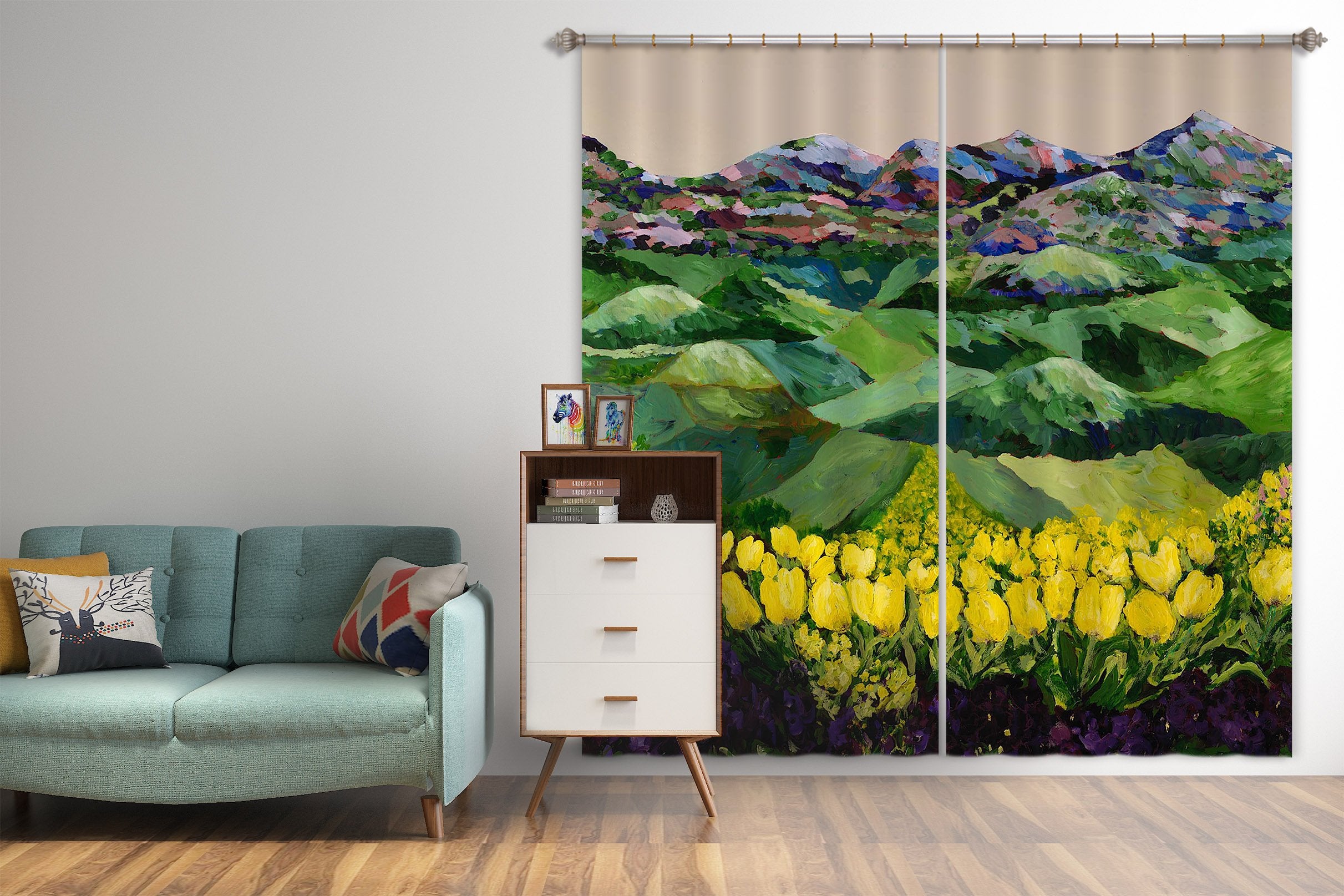 3D Beautiful Field 143 Allan P. Friedlander Curtain Curtains Drapes Wallpaper AJ Wallpaper