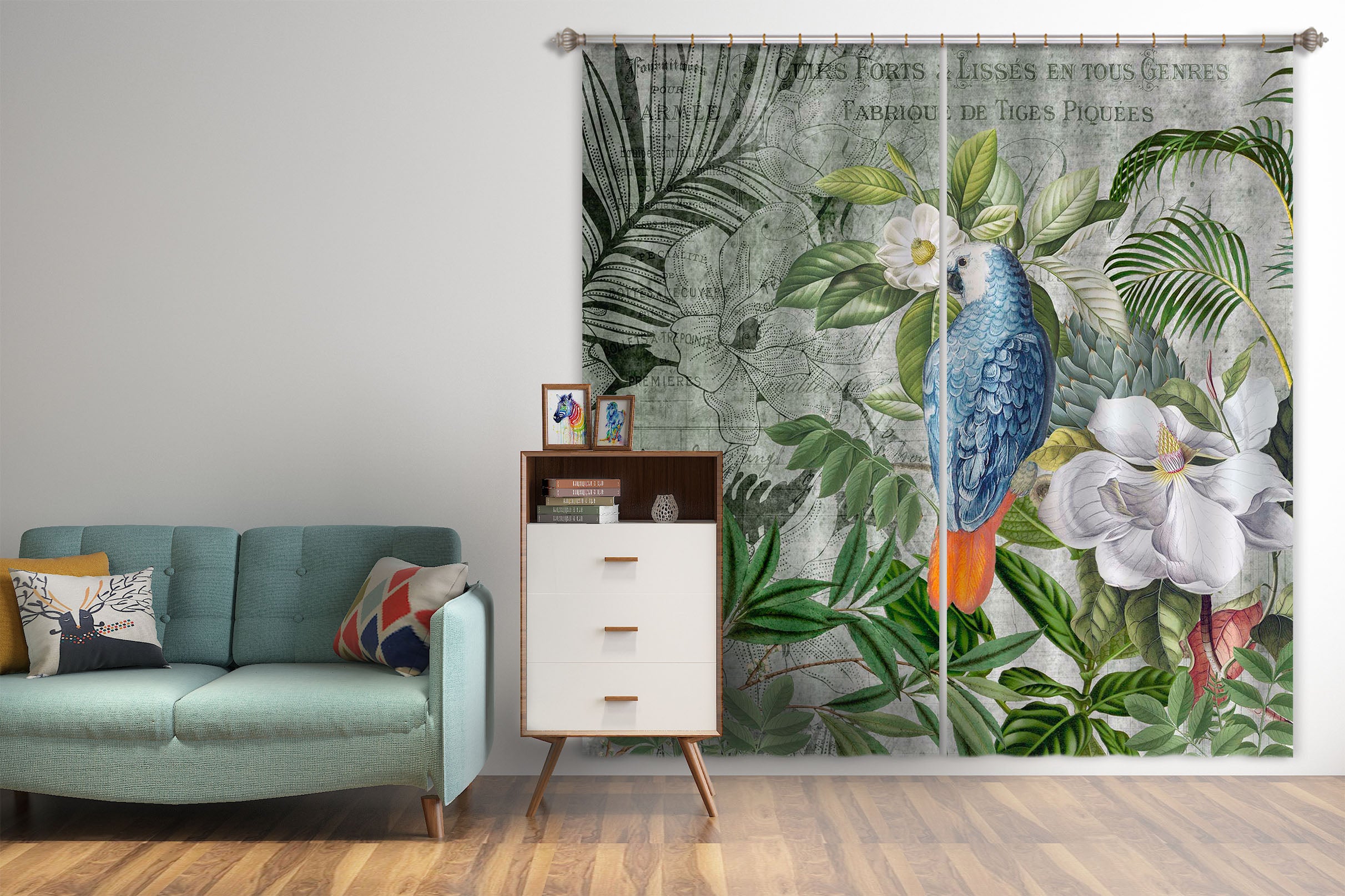3D Kingdom Of Birds 074 Andrea haase Curtain Curtains Drapes