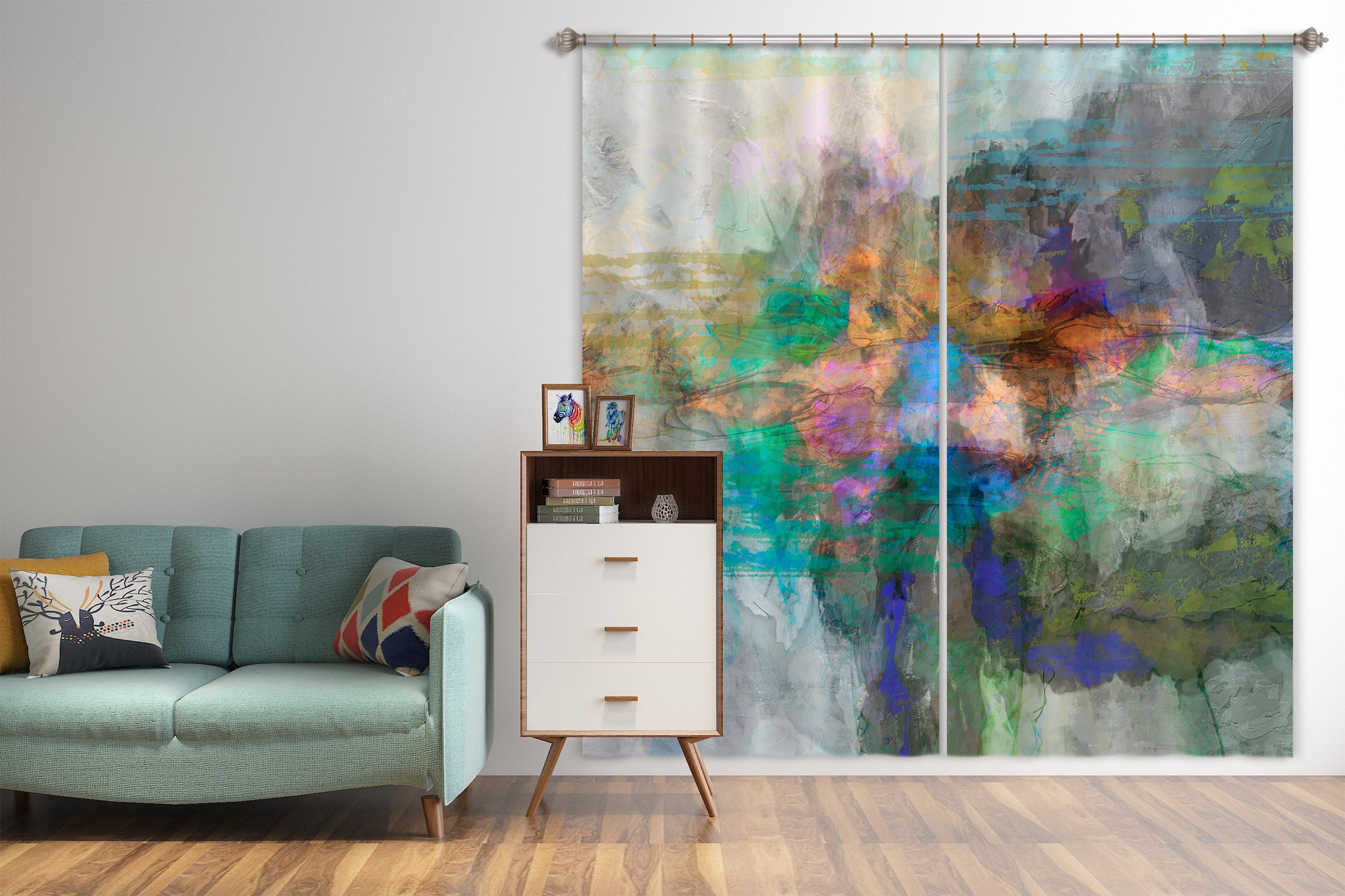 3D Color Collision 237 Michael Tienhaara Curtain Curtains Drapes