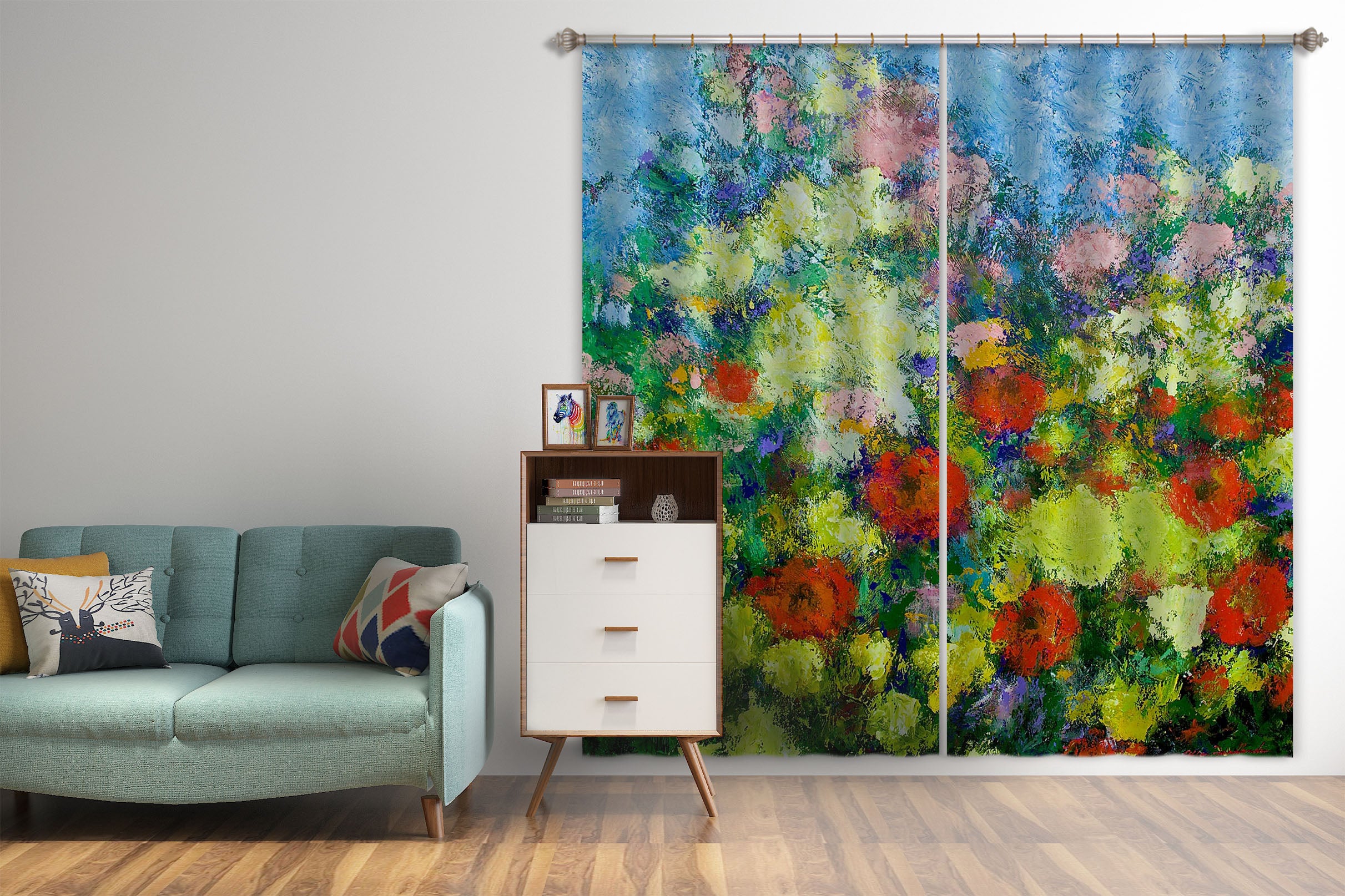 3D Garden Shower 191 Allan P. Friedlander Curtain Curtains Drapes