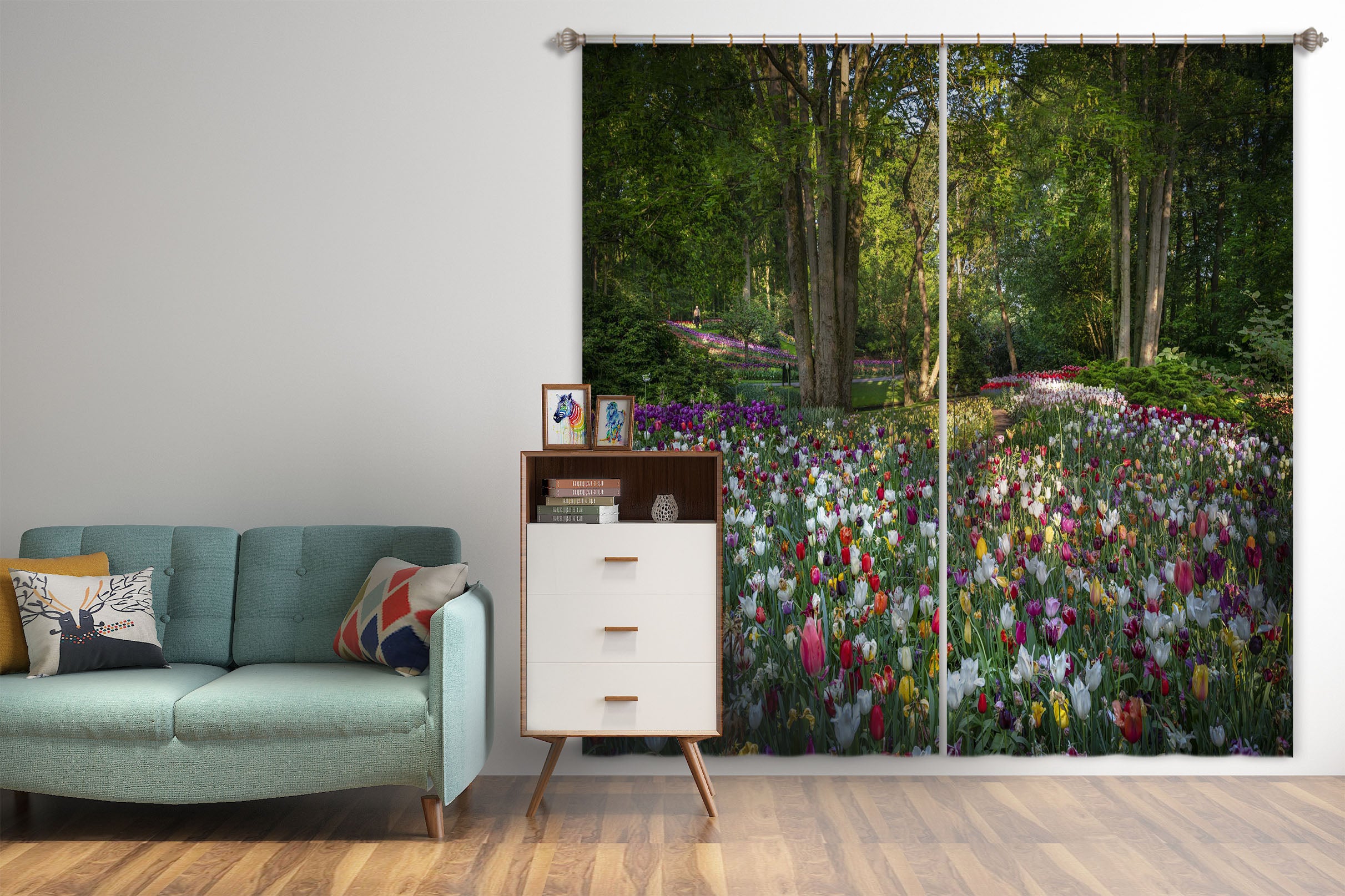 3D Green Forest 146 Marco Carmassi Curtain Curtains Drapes