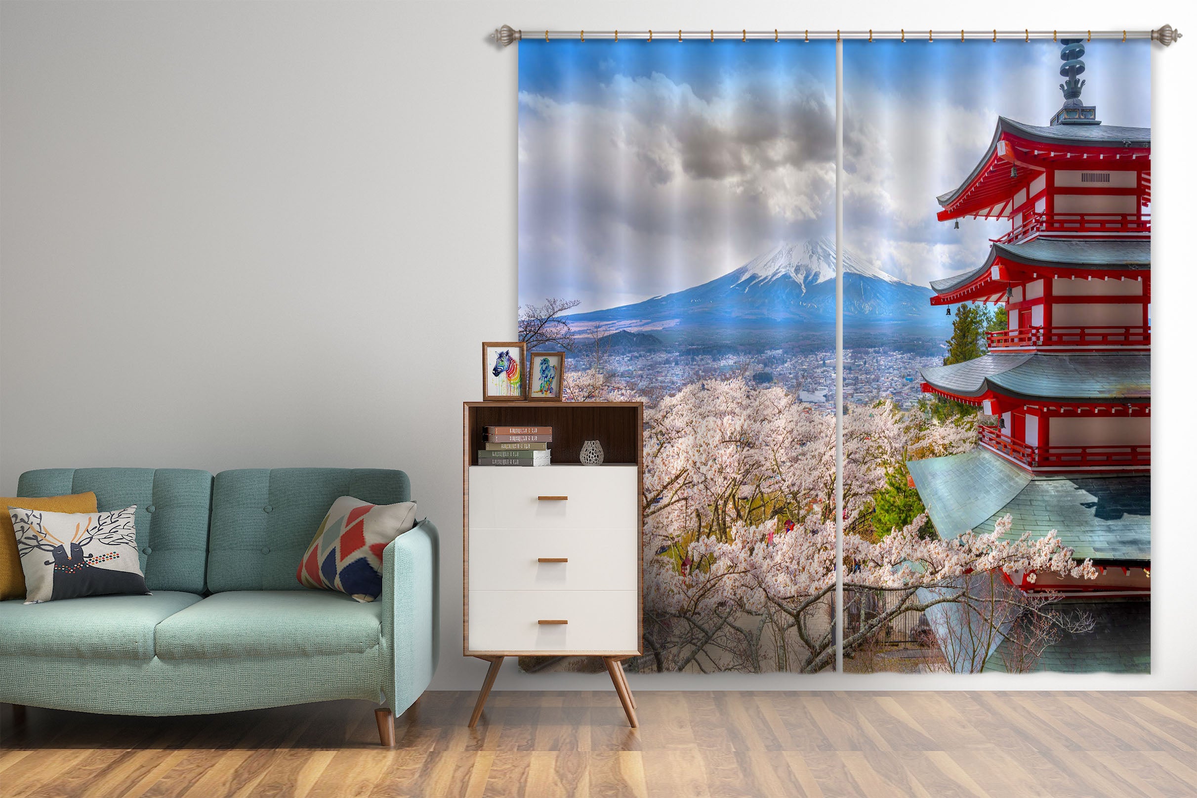 3D Flower Castle 067 Marco Carmassi Curtain Curtains Drapes