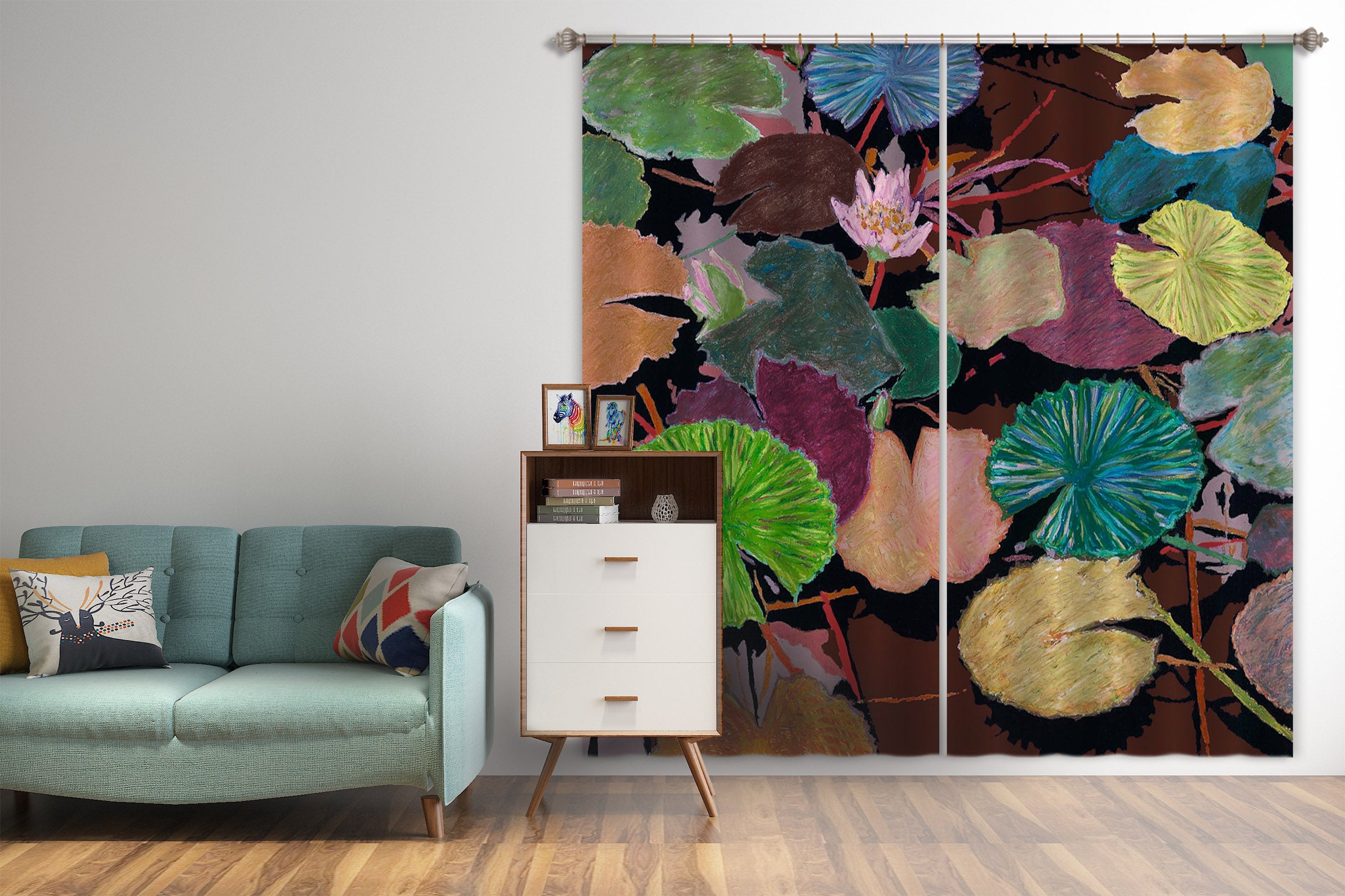 3D Summer Pool 230 Allan P. Friedlander Curtain Curtains Drapes