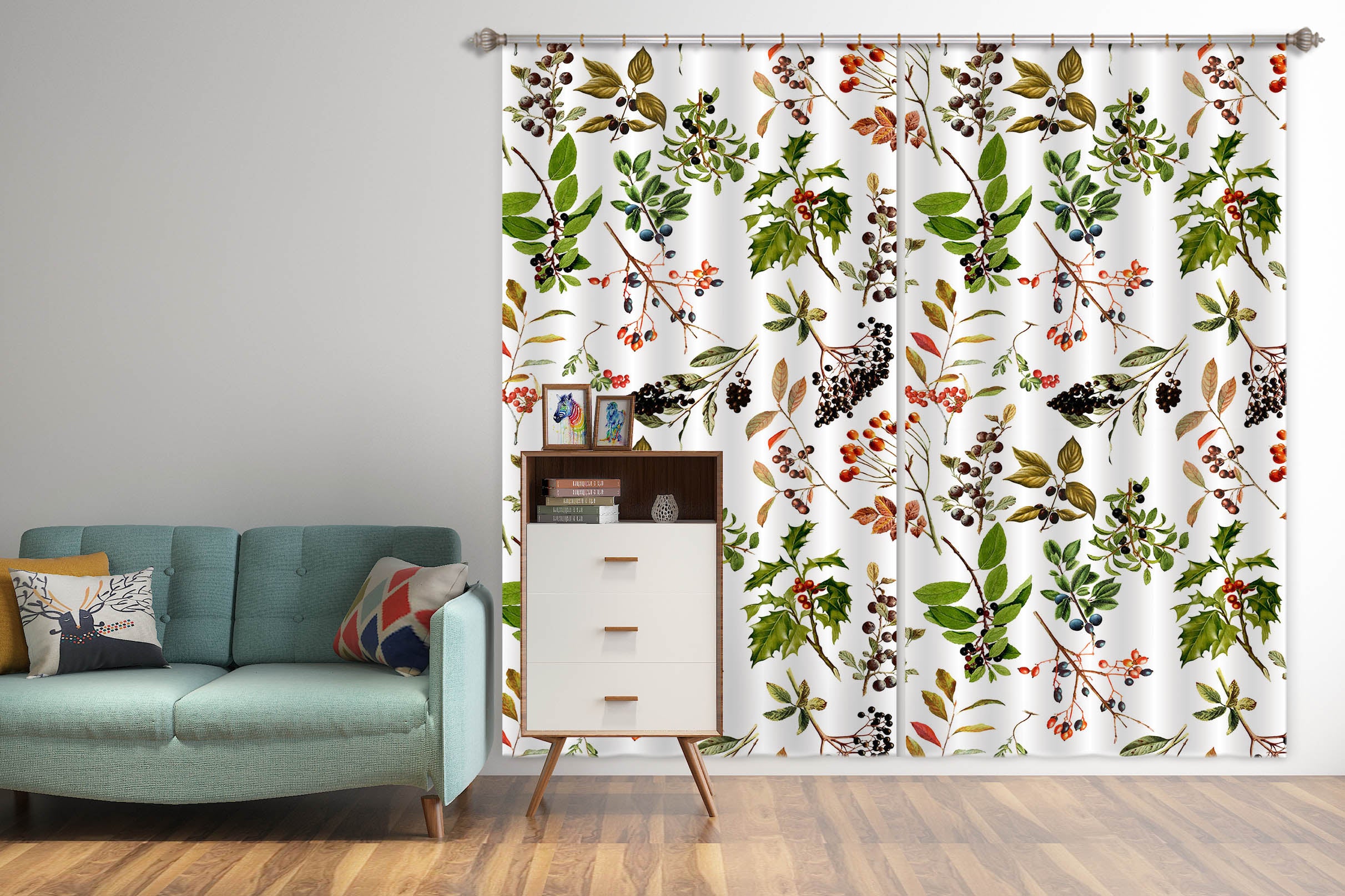 3D Blueberry 270 Uta Naumann Curtain Curtains Drapes