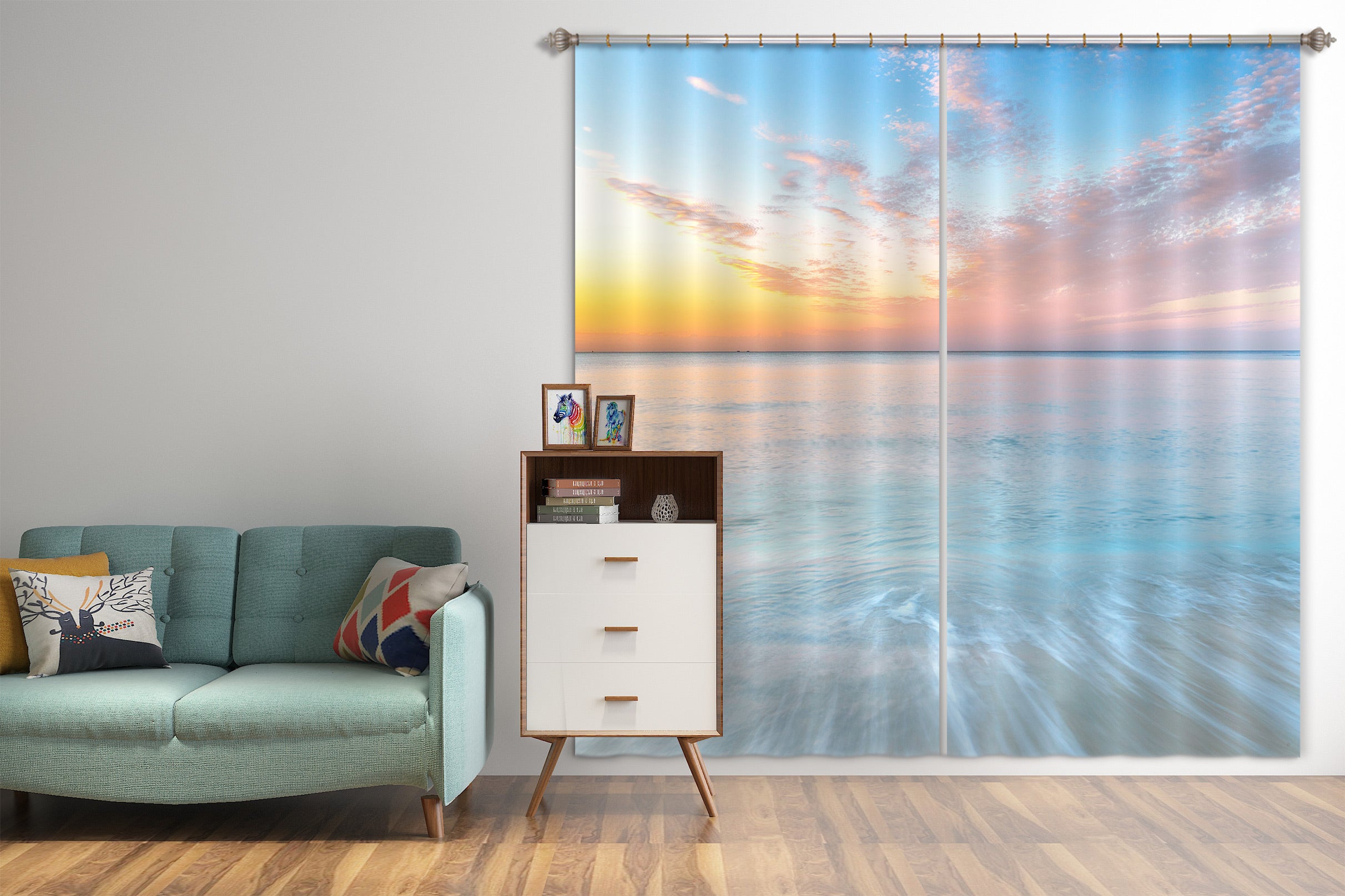 3D Sea Level 023 Assaf Frank Curtain Curtains Drapes