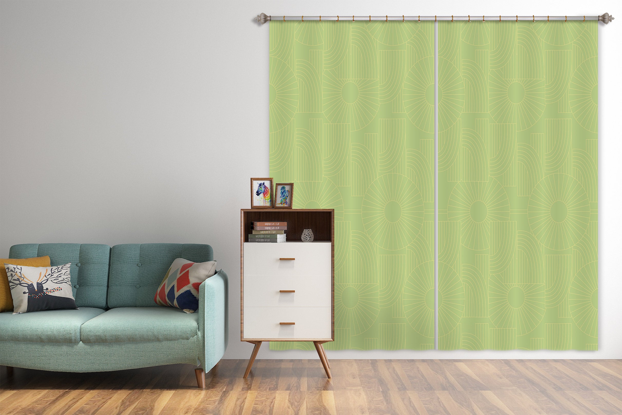 3D Green 98122 Kasumi Loffler Curtain Curtains Drapes