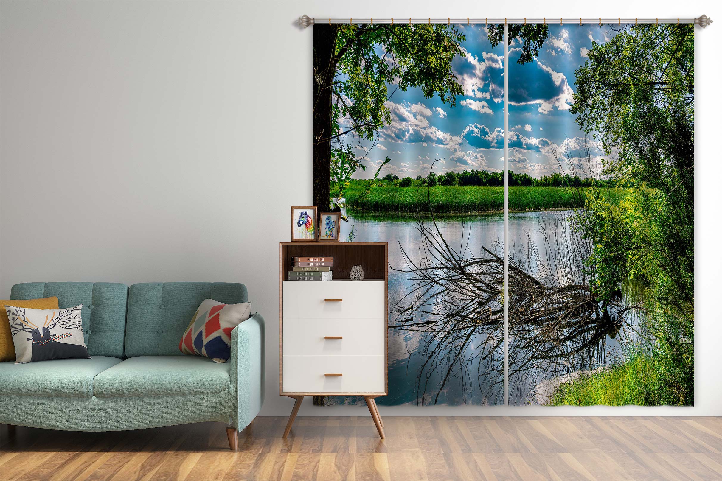 3D Lake Branches 5334 Beth Sheridan Curtain Curtains Drapes