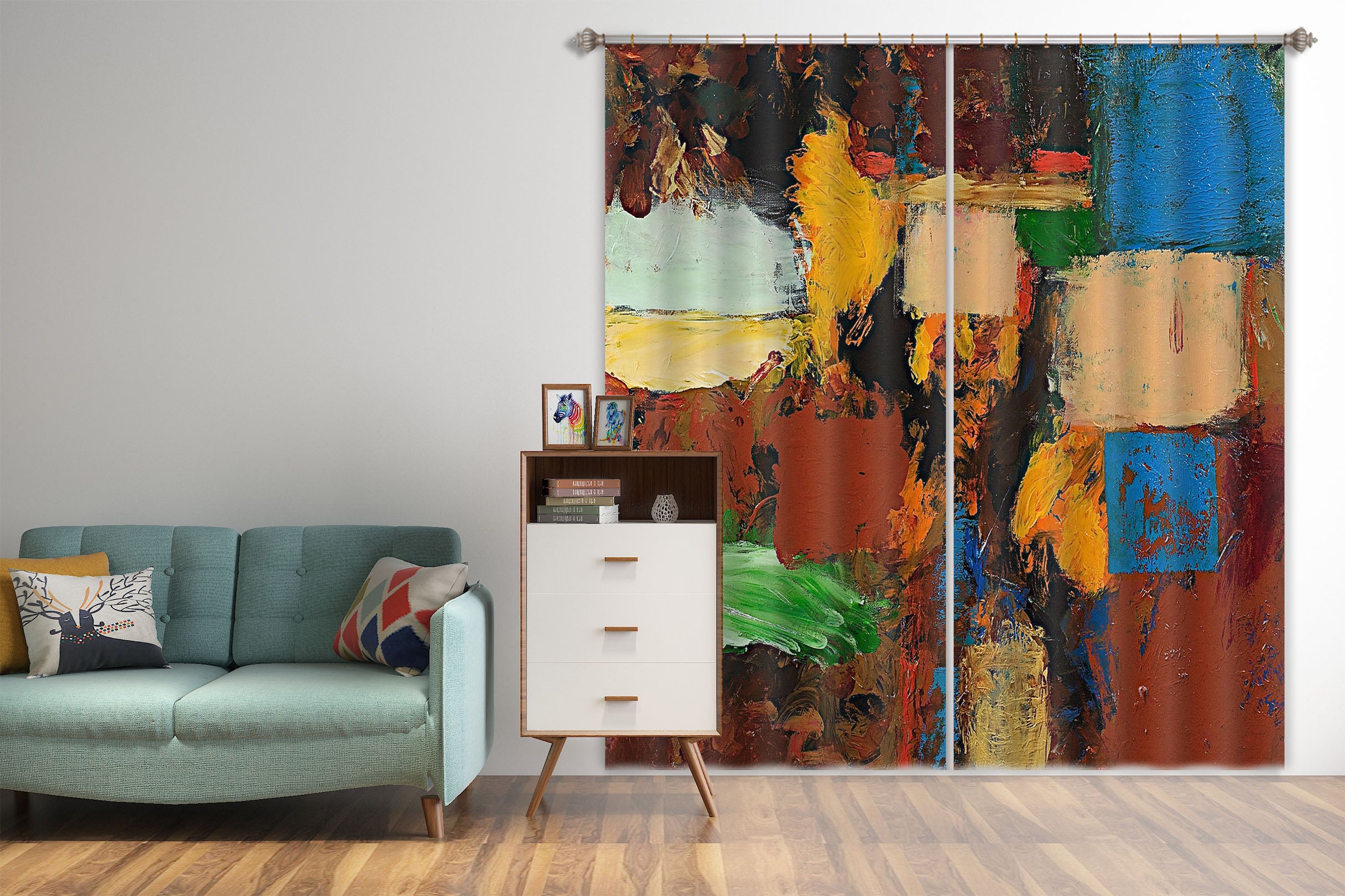 3D Color Graffiti 106 Allan P. Friedlander Curtain Curtains Drapes