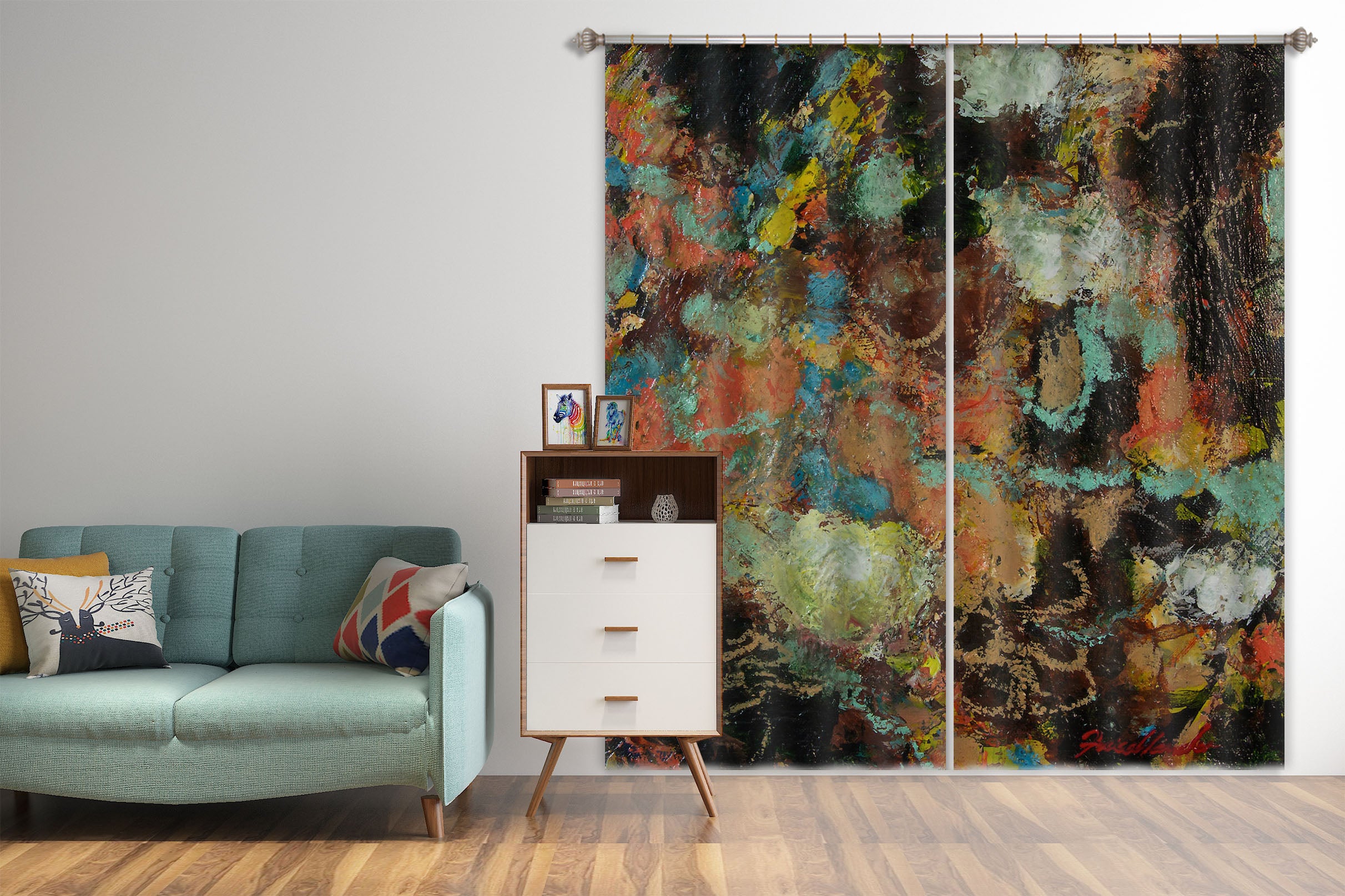 3D Painted Clouds 103 Allan P. Friedlander Curtain Curtains Drapes