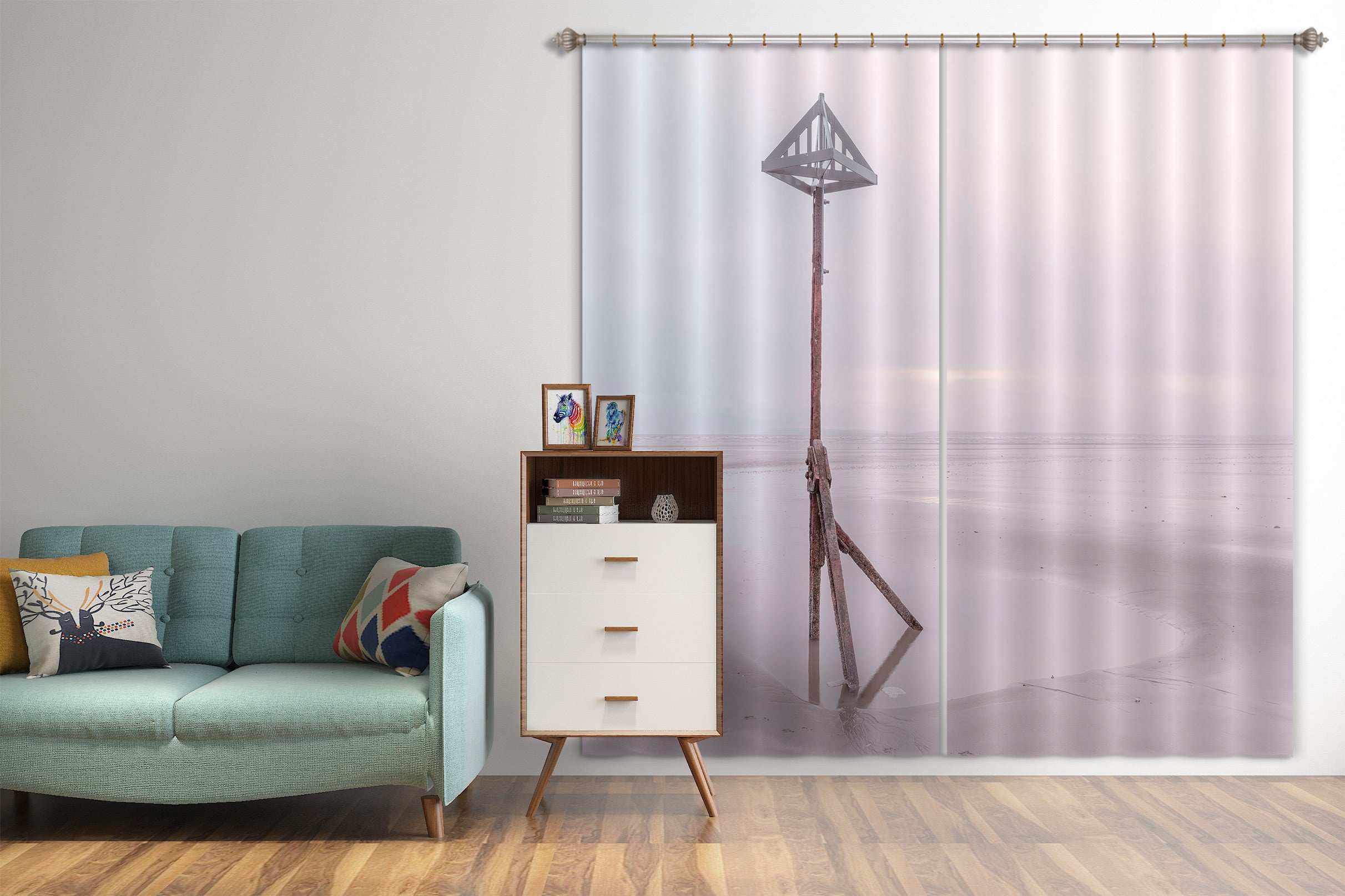 3D Beach Water 096 Assaf Frank Curtain Curtains Drapes
