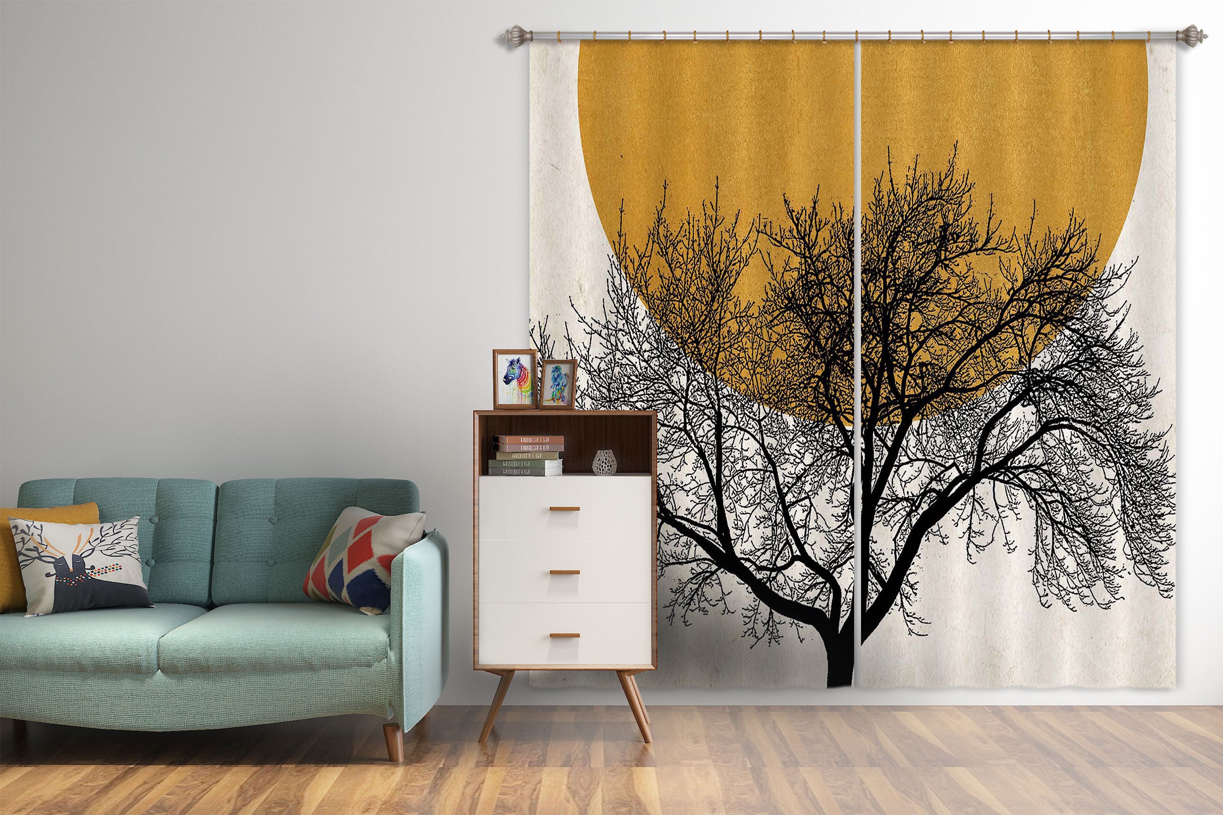 3D Twig Sun 068 Boris Draschoff Curtain Curtains Drapes