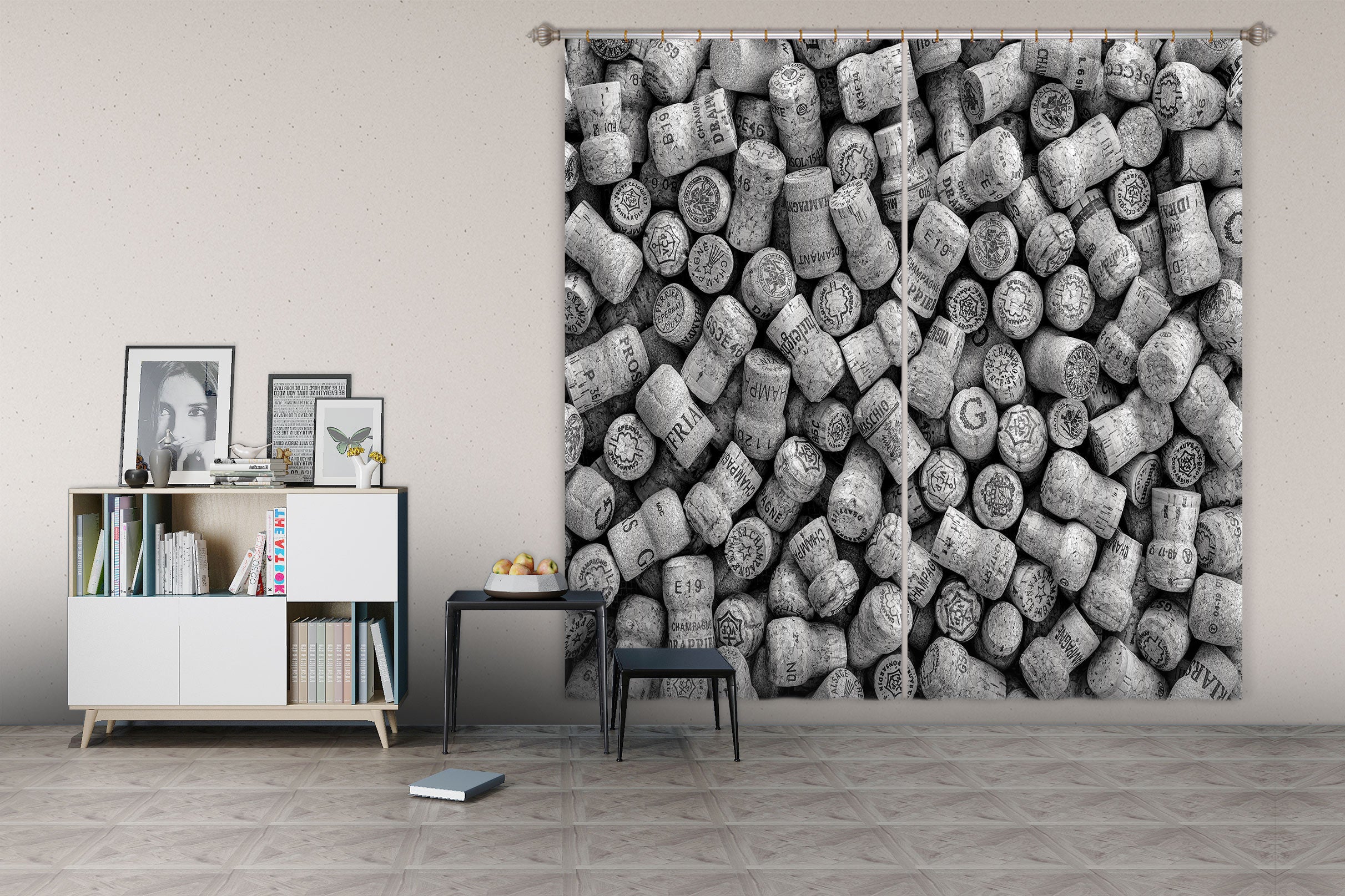 3D Gray Bottle 6580 Assaf Frank Curtain Curtains Drapes