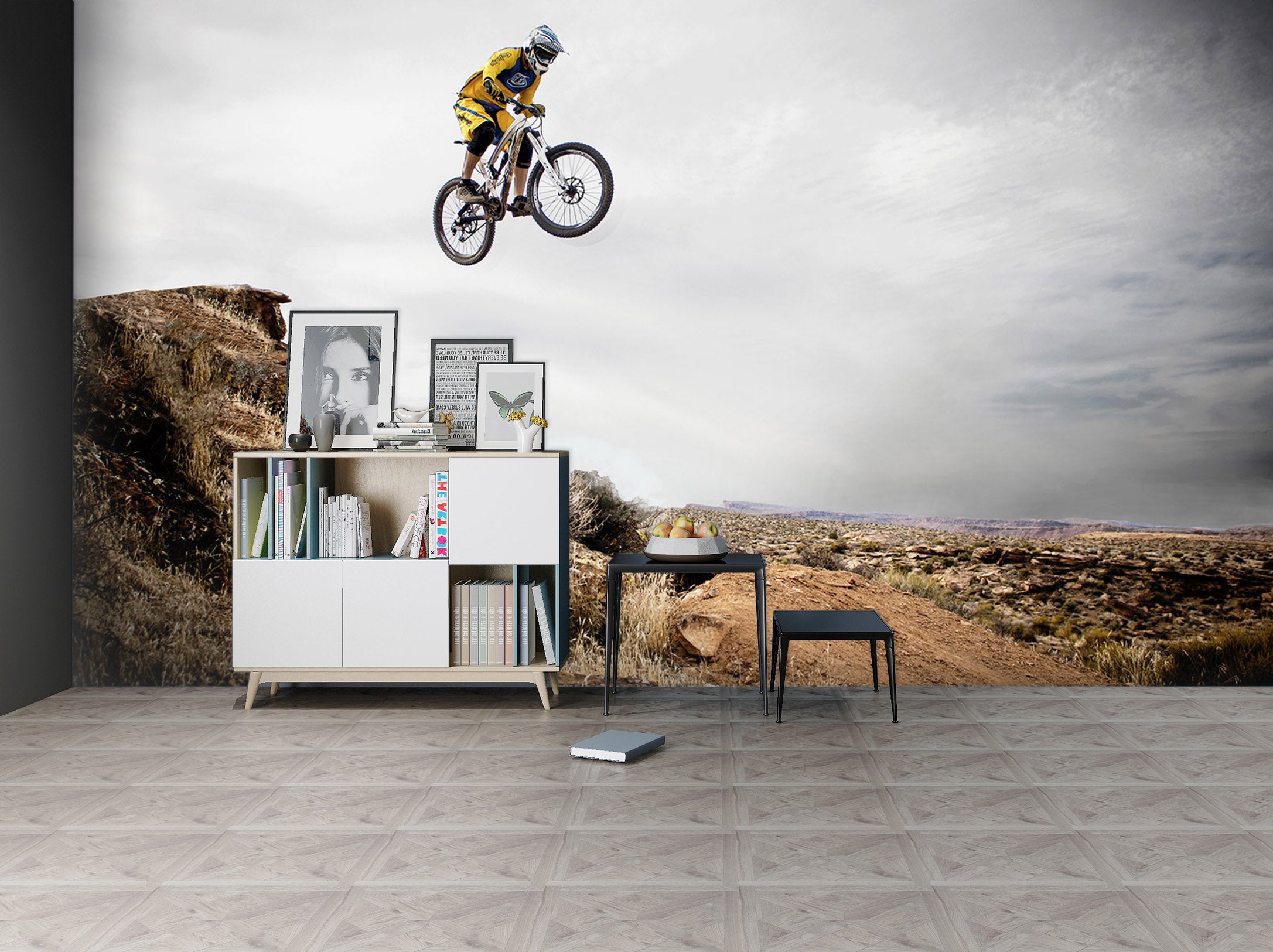 3D Cycling Utah 197 Vehicle Wall Murals